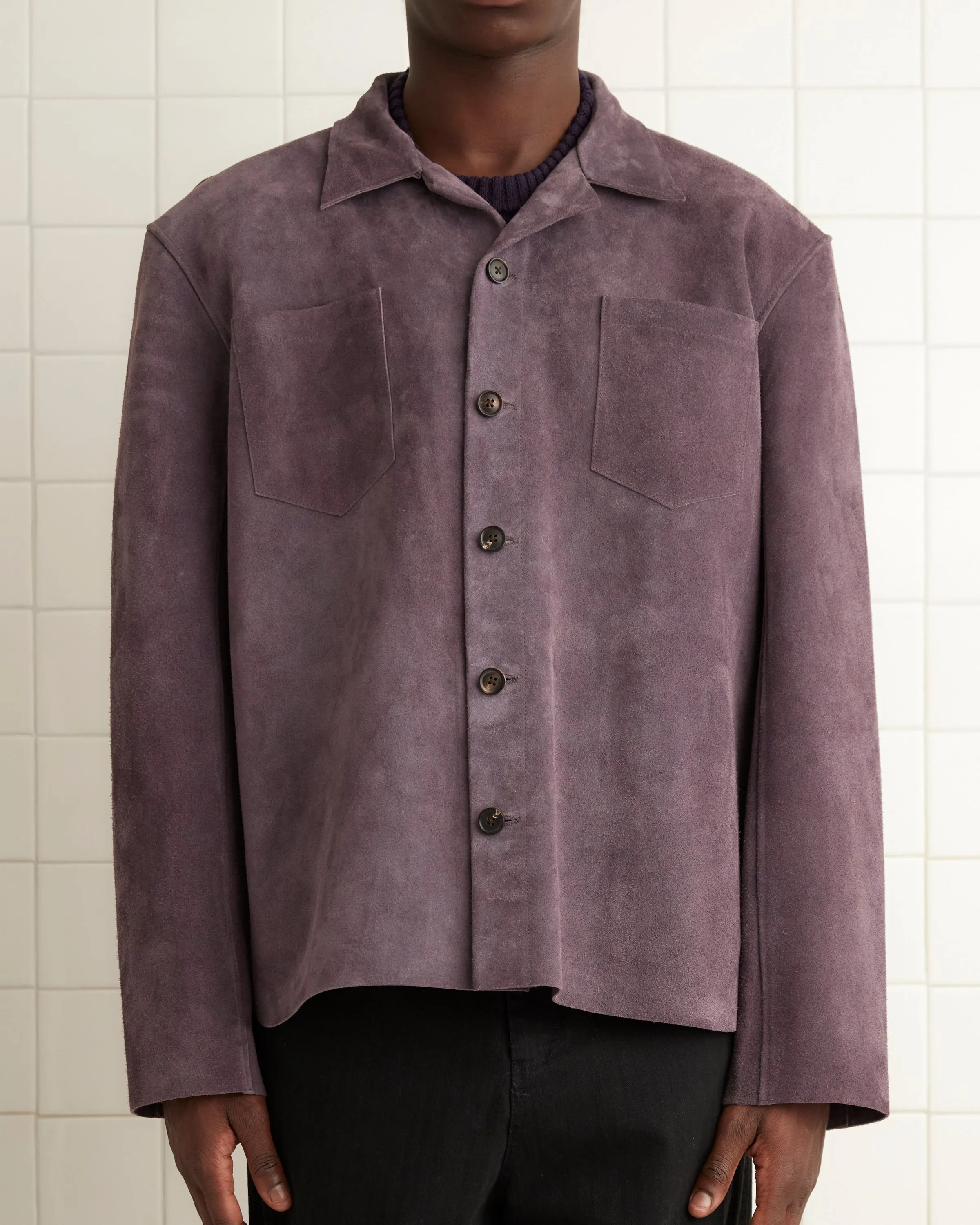 Suede Overshirt - Purple sold by BODE product image thumbnail 2