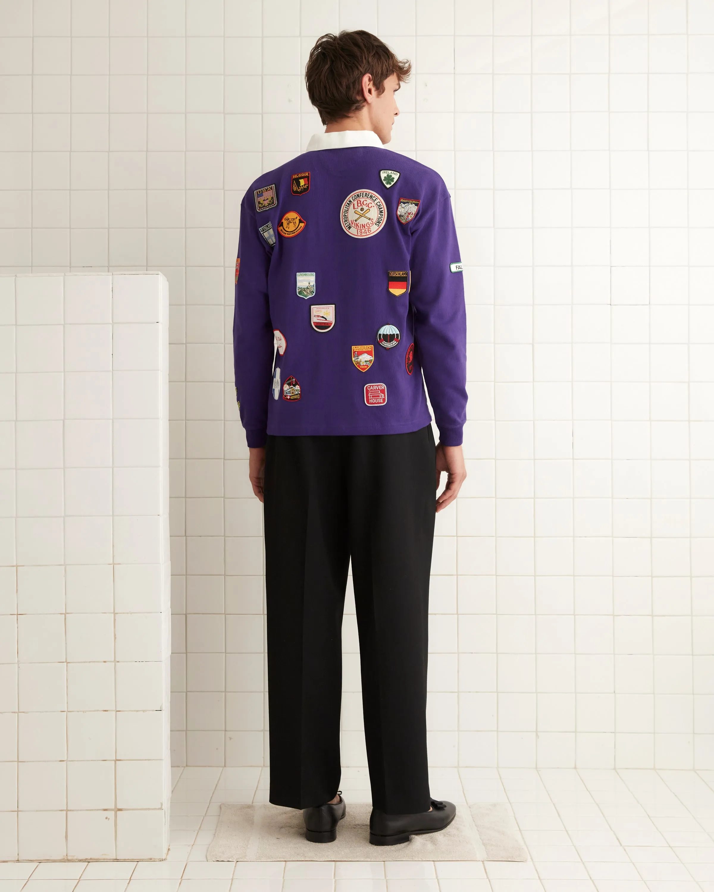 Passport Patch Rugby Shirt - Purple sold by BODE product image thumbnail 3