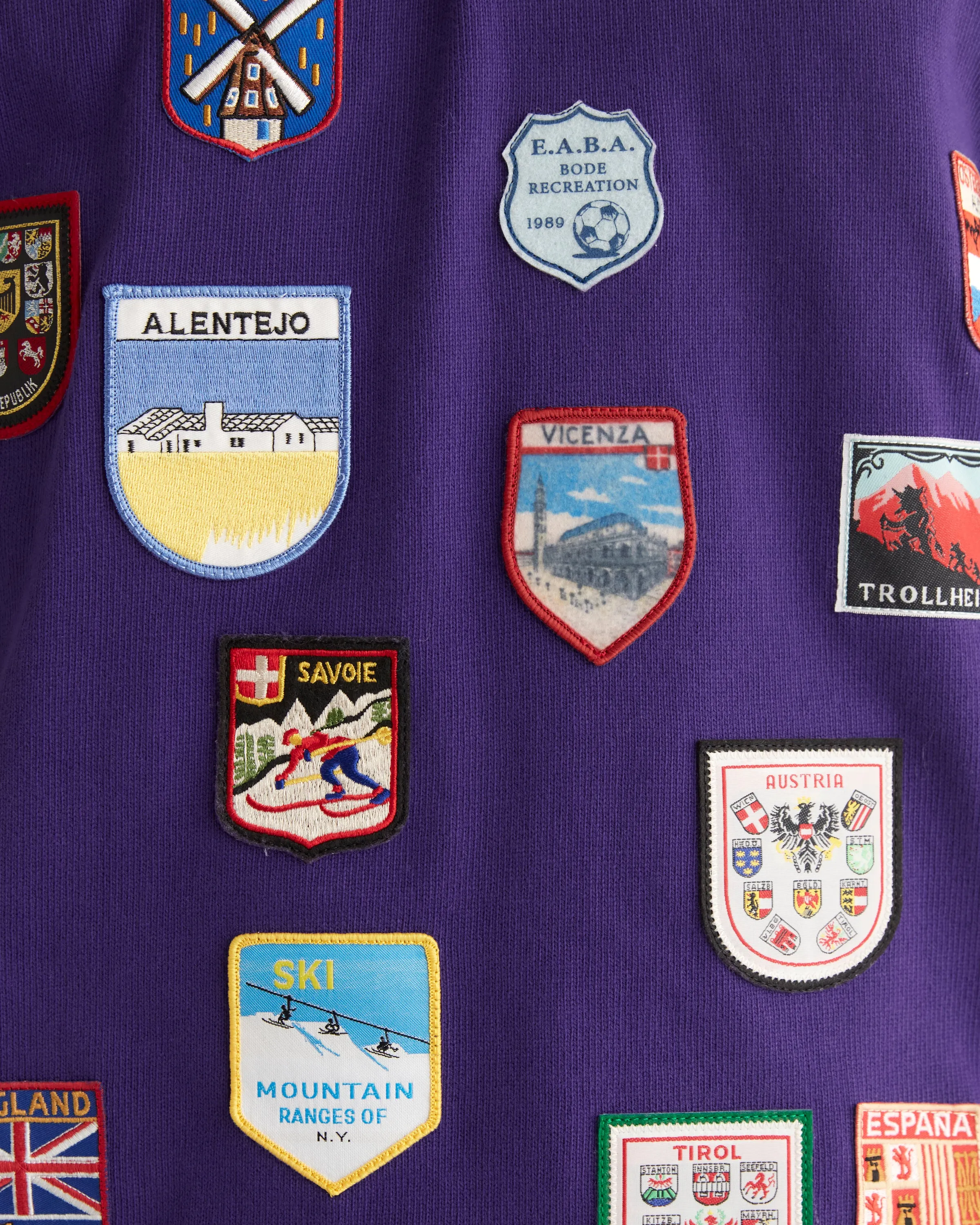 Passport Patch Rugby Shirt - Purple sold by BODE product image thumbnail 2