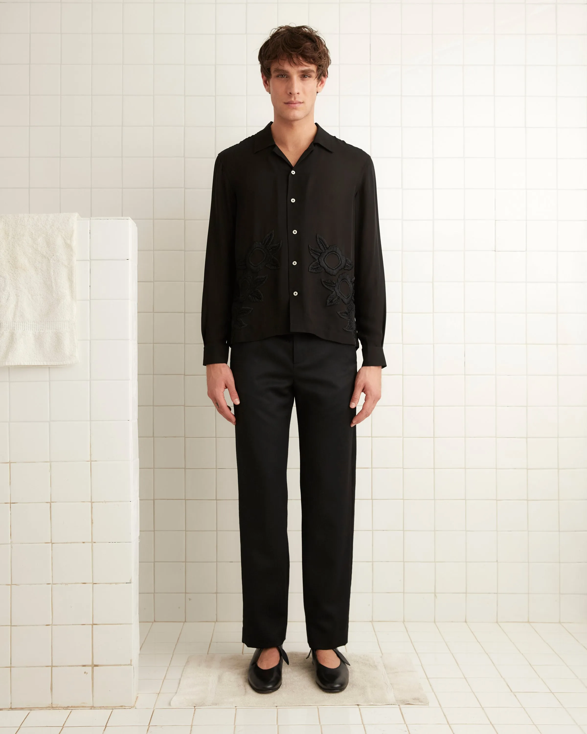 Midnight Daffodil Long Sleeve Shirt sold by BODE