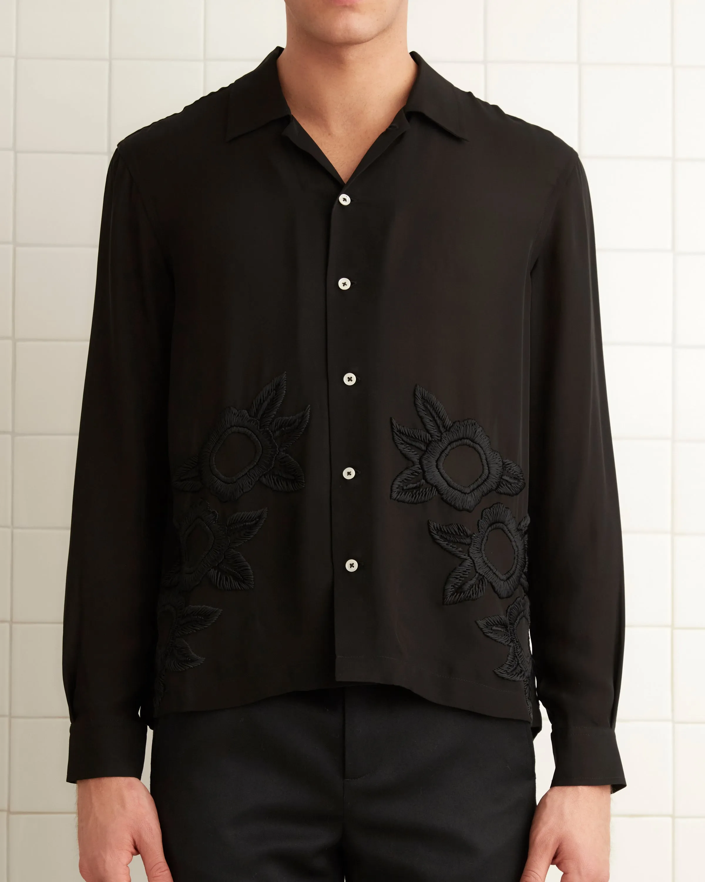 Midnight Daffodil Long Sleeve Shirt sold by BODE product image thumbnail 2