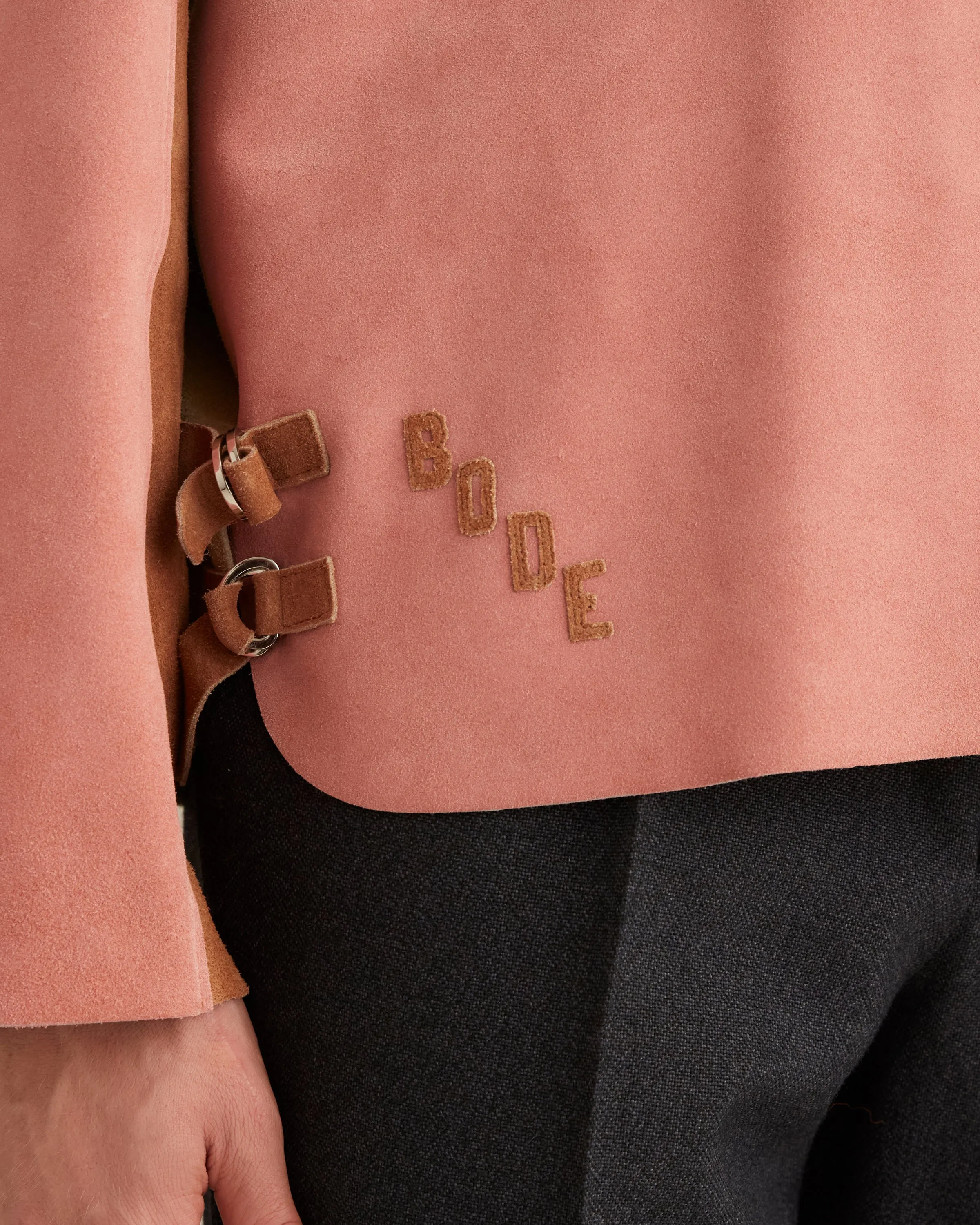 Buckled Multi-Suede Work Shirt - Pink sold by BODE product image thumbnail 2