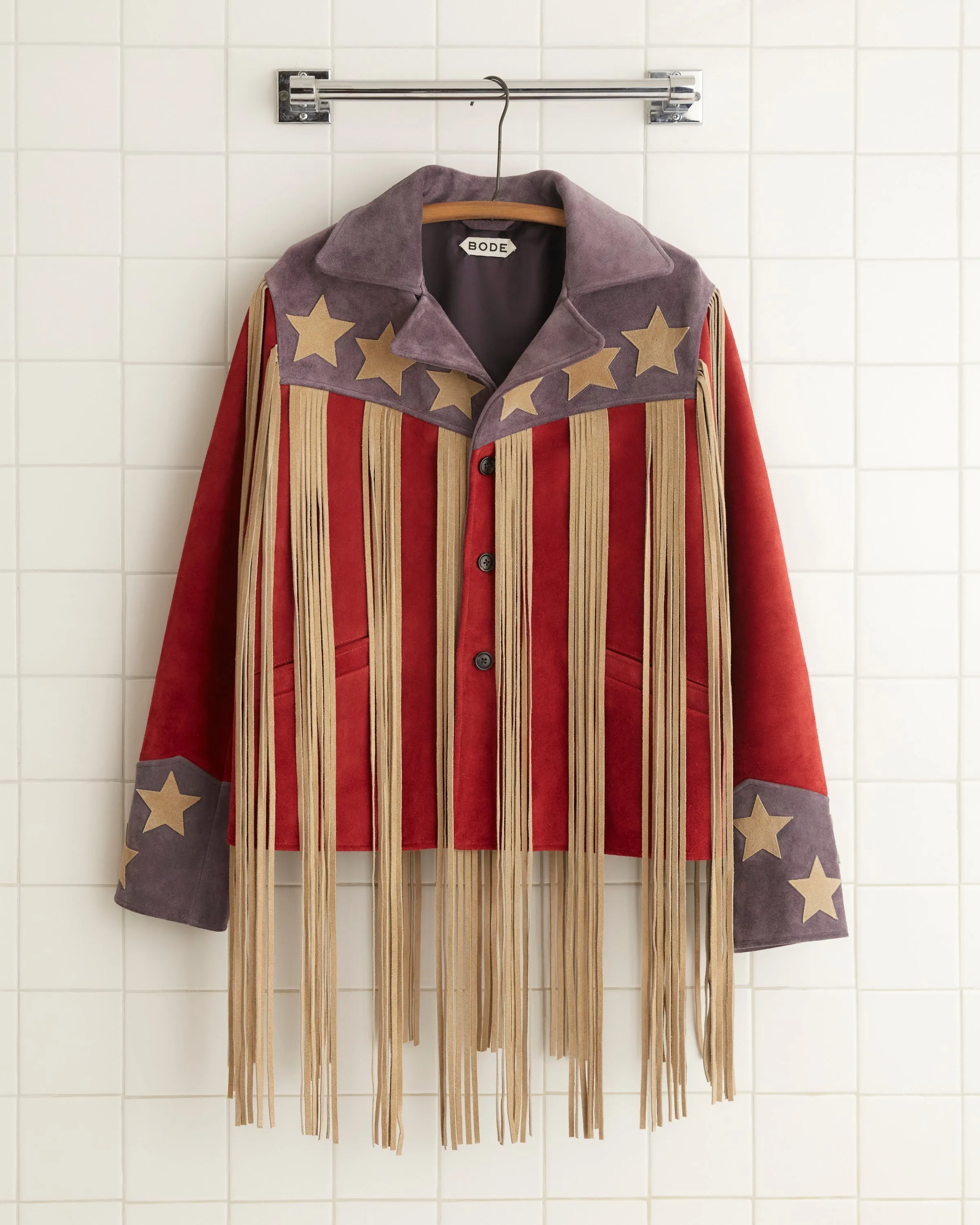Flag Fringe Jacket sold by BODE product image thumbnail 4