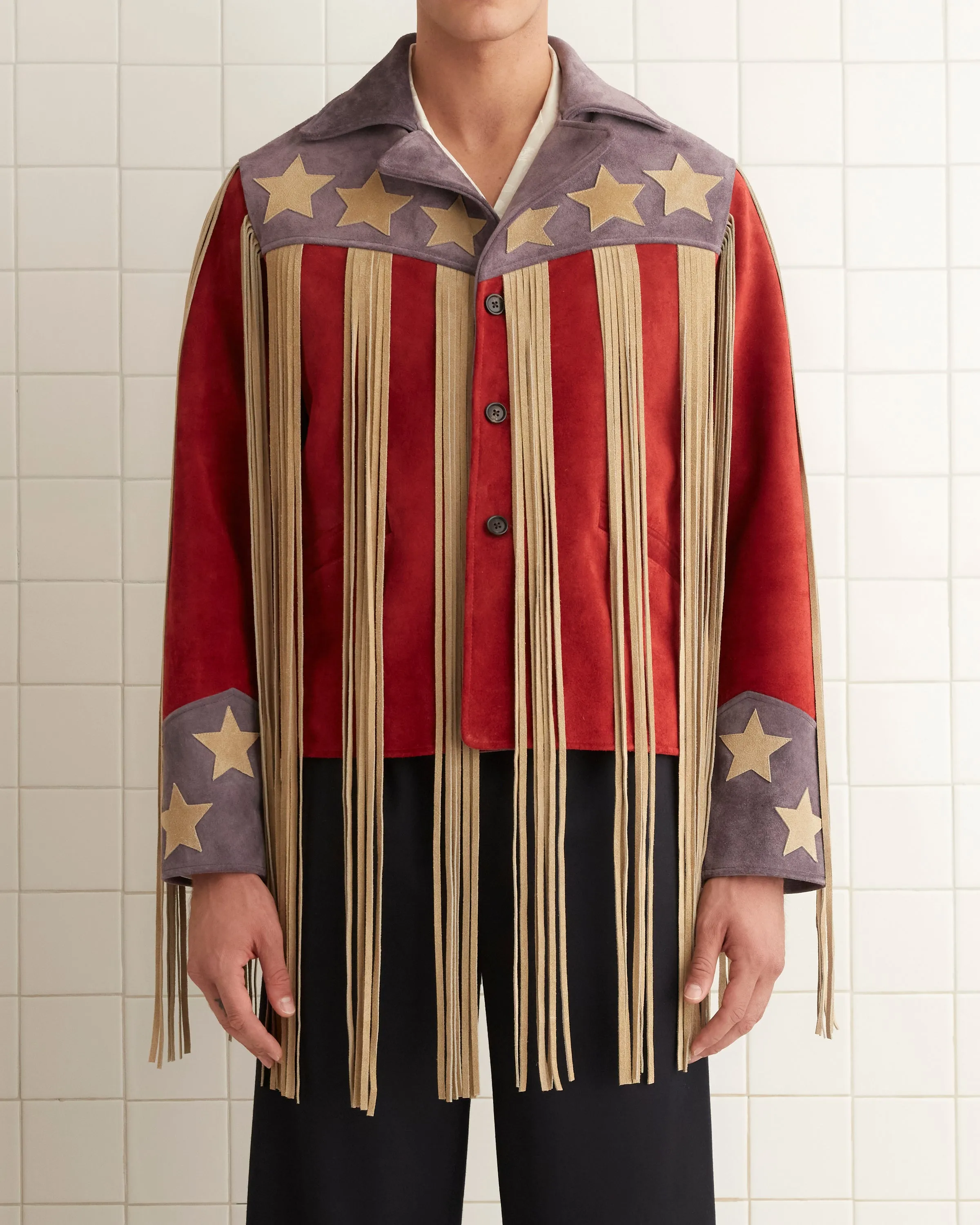 Flag Fringe Jacket sold by BODE product image thumbnail 2