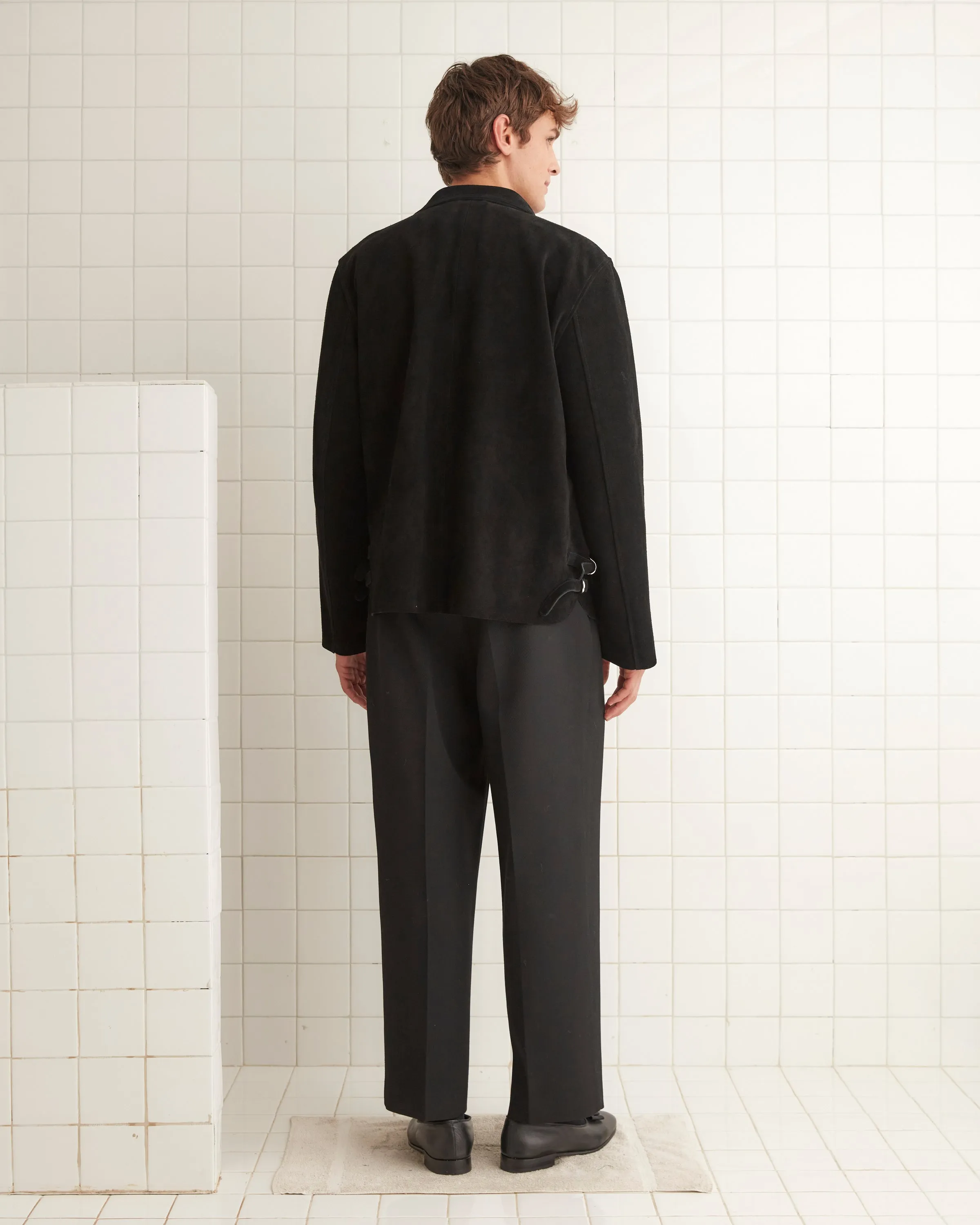 Buckled Suede Work Shirt - Black sold by BODE product image thumbnail 3