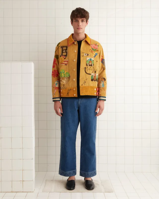 Bode Recreation Senior Cord Side Tab Jacket made by BODE