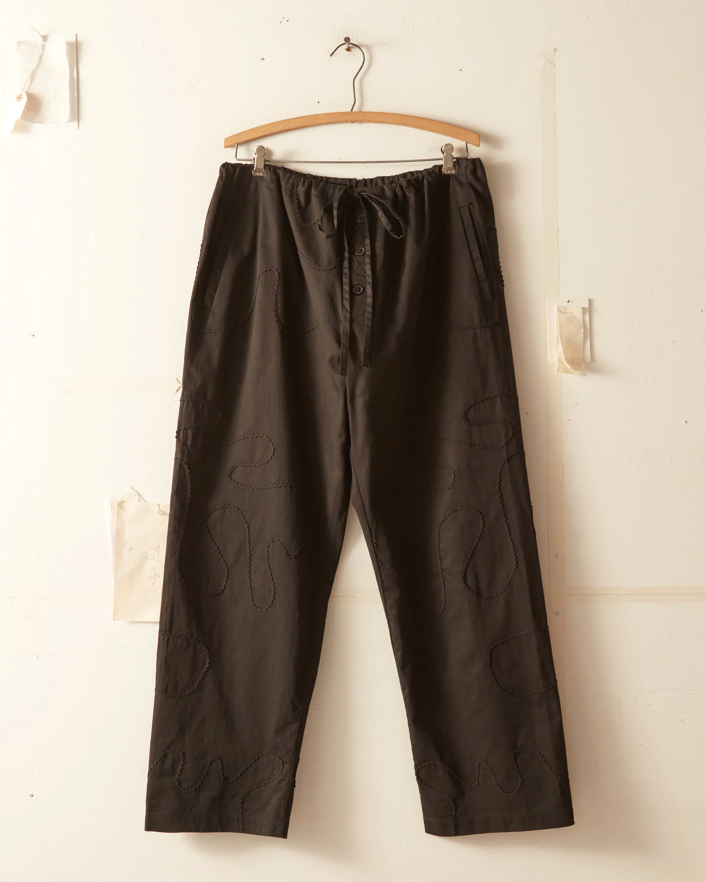 Rickrack Pajama Pants - Black sold by BODE product image thumbnail 3