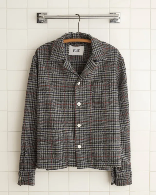 Naval Glen Plaid Long Sleeve Shirt sold by BODE