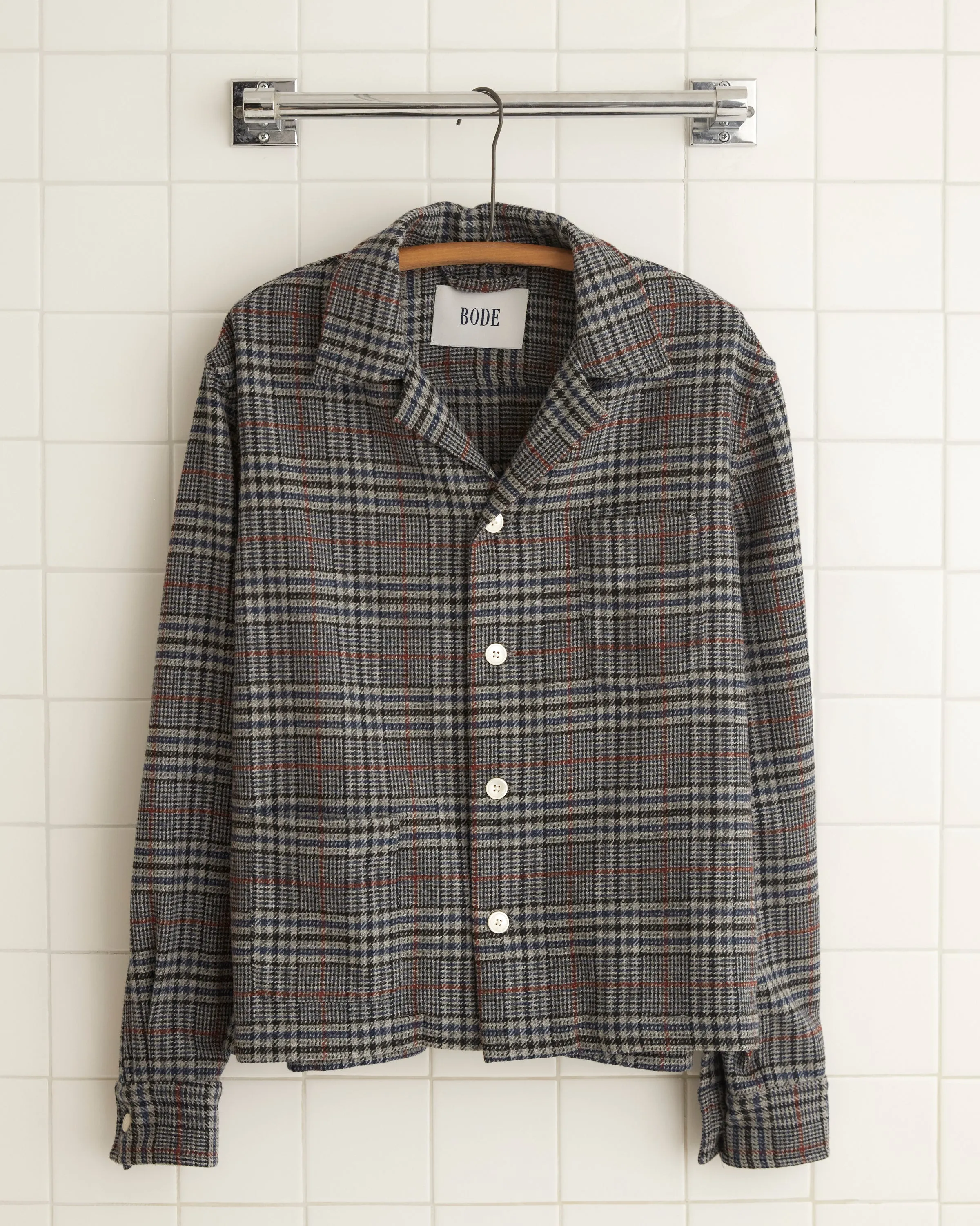 Naval Glen Plaid Long Sleeve Shirt sold by BODE