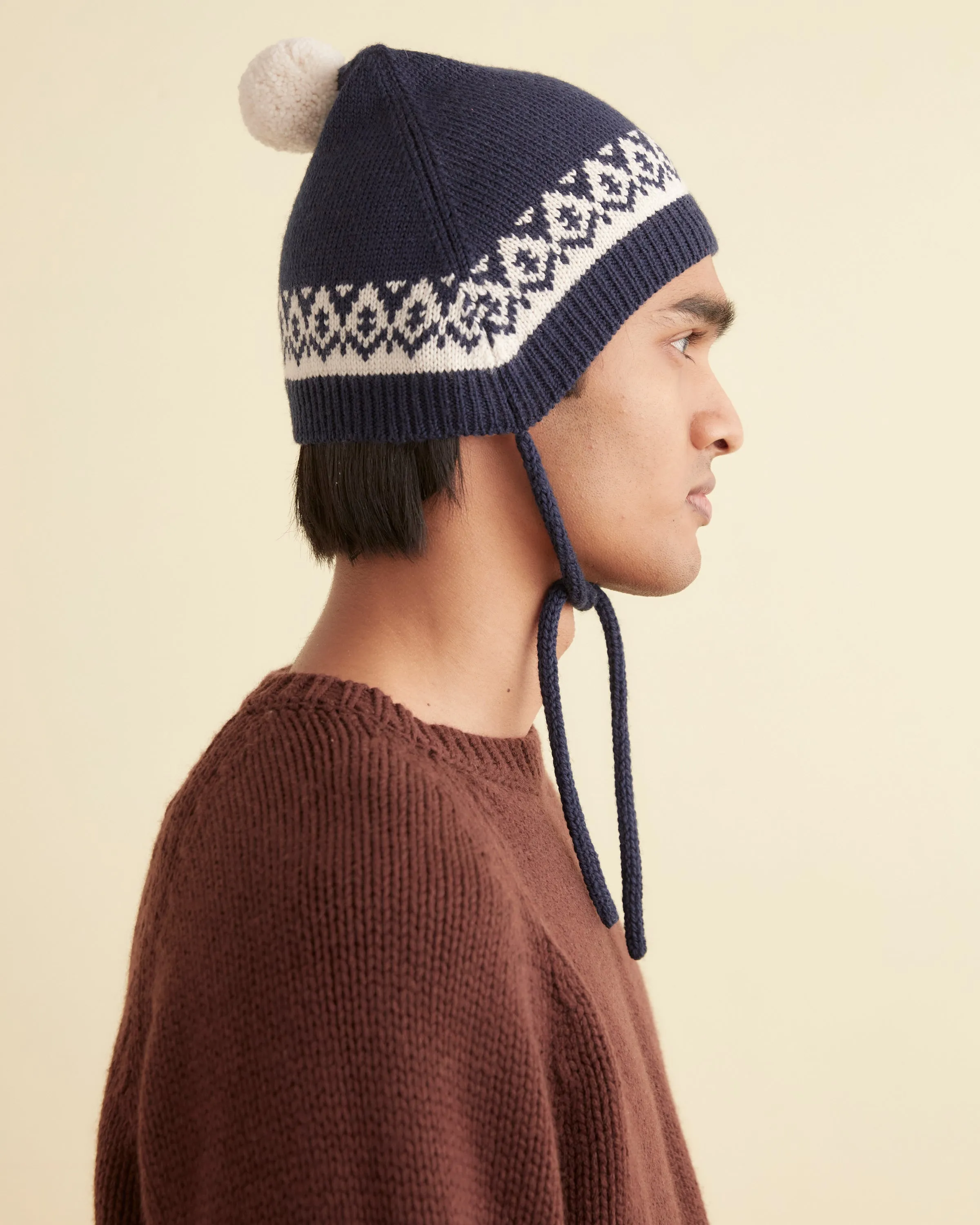 Navy Bobble Hat sold by BODE product image thumbnail 4
