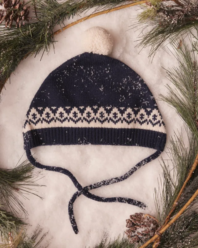 Navy Bobble Hat made by BODE