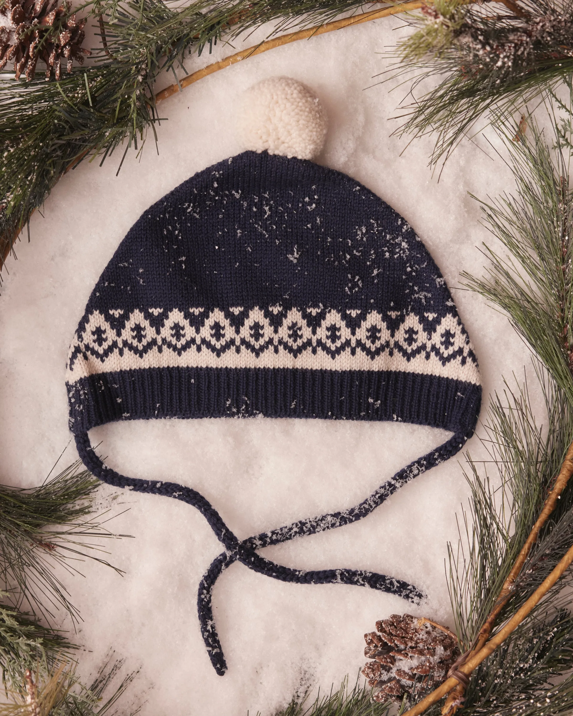Navy Bobble Hat sold by BODE