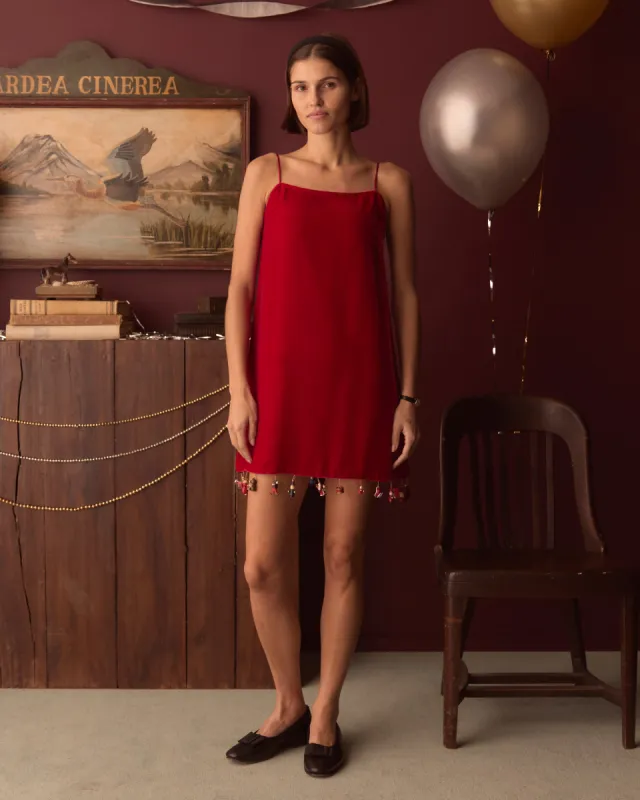 Velvet Ornament Dress made by BODE