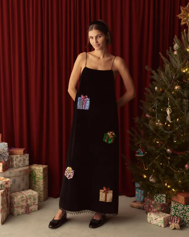 Saxon Velvet Dress made by BODE