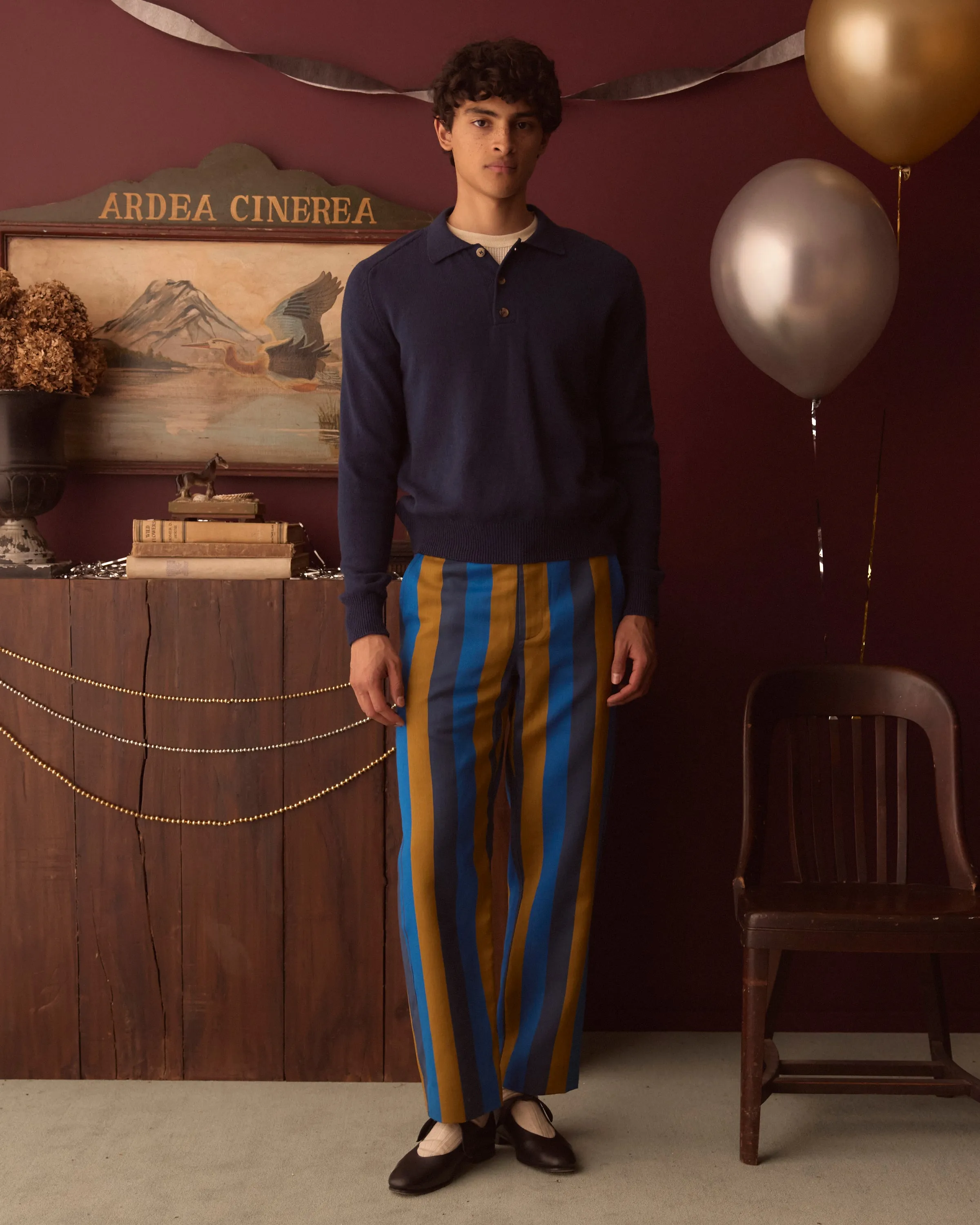 Lapis Bar Trousers sold by BODE