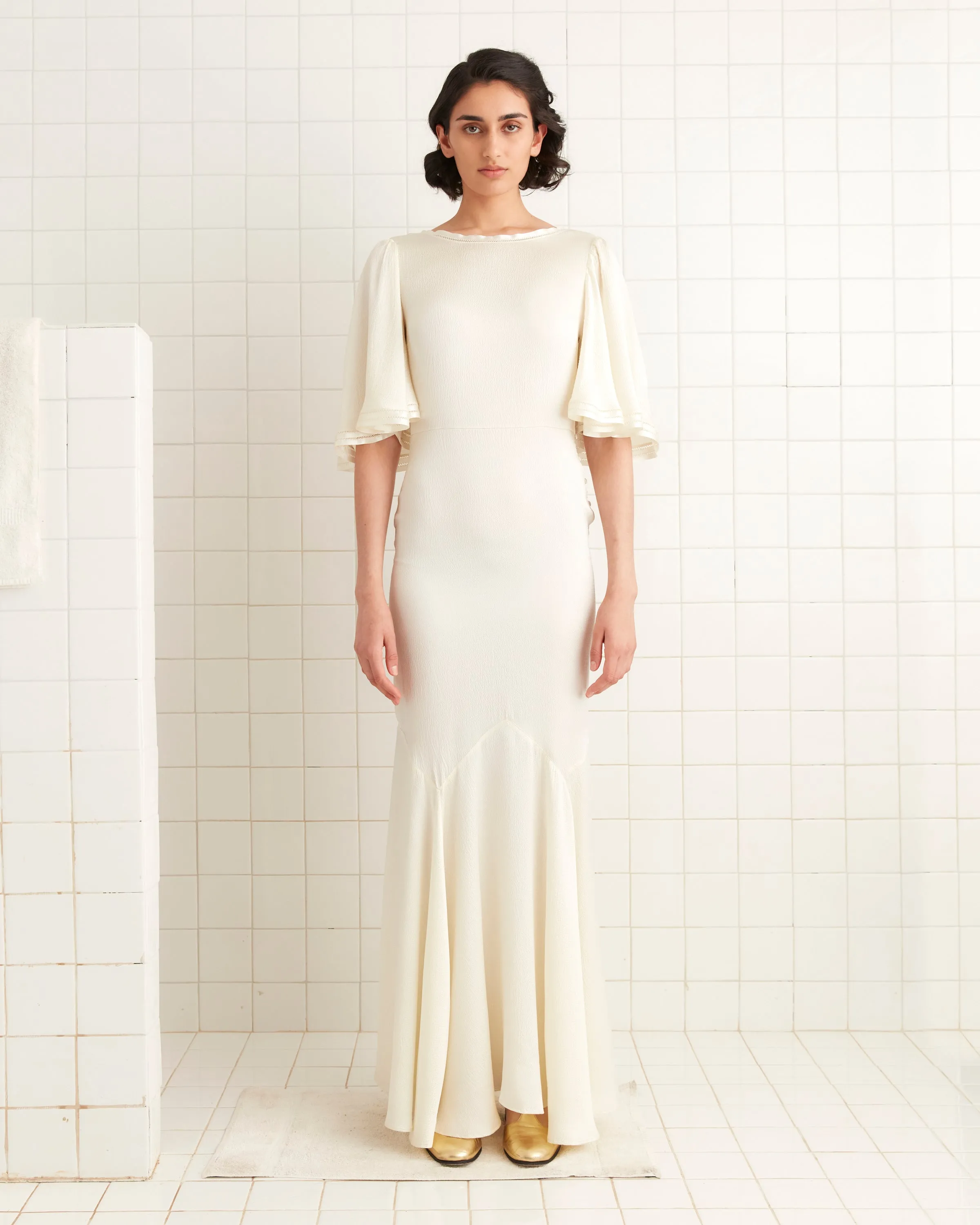 Satin Claret Gown - White sold by BODE product image thumbnail 4