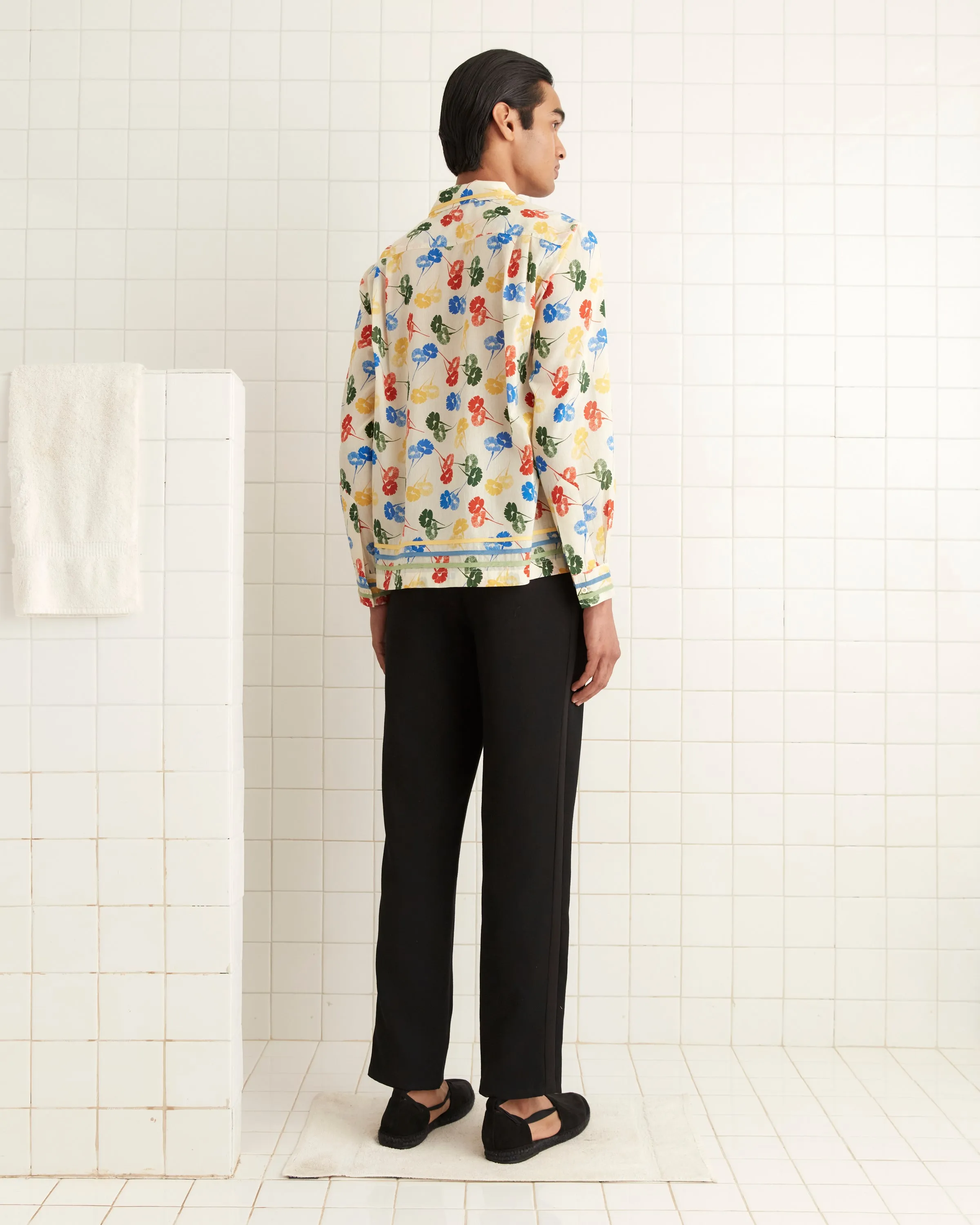 Flower Stamp Long Sleeve Shirt sold by BODE product image thumbnail 3