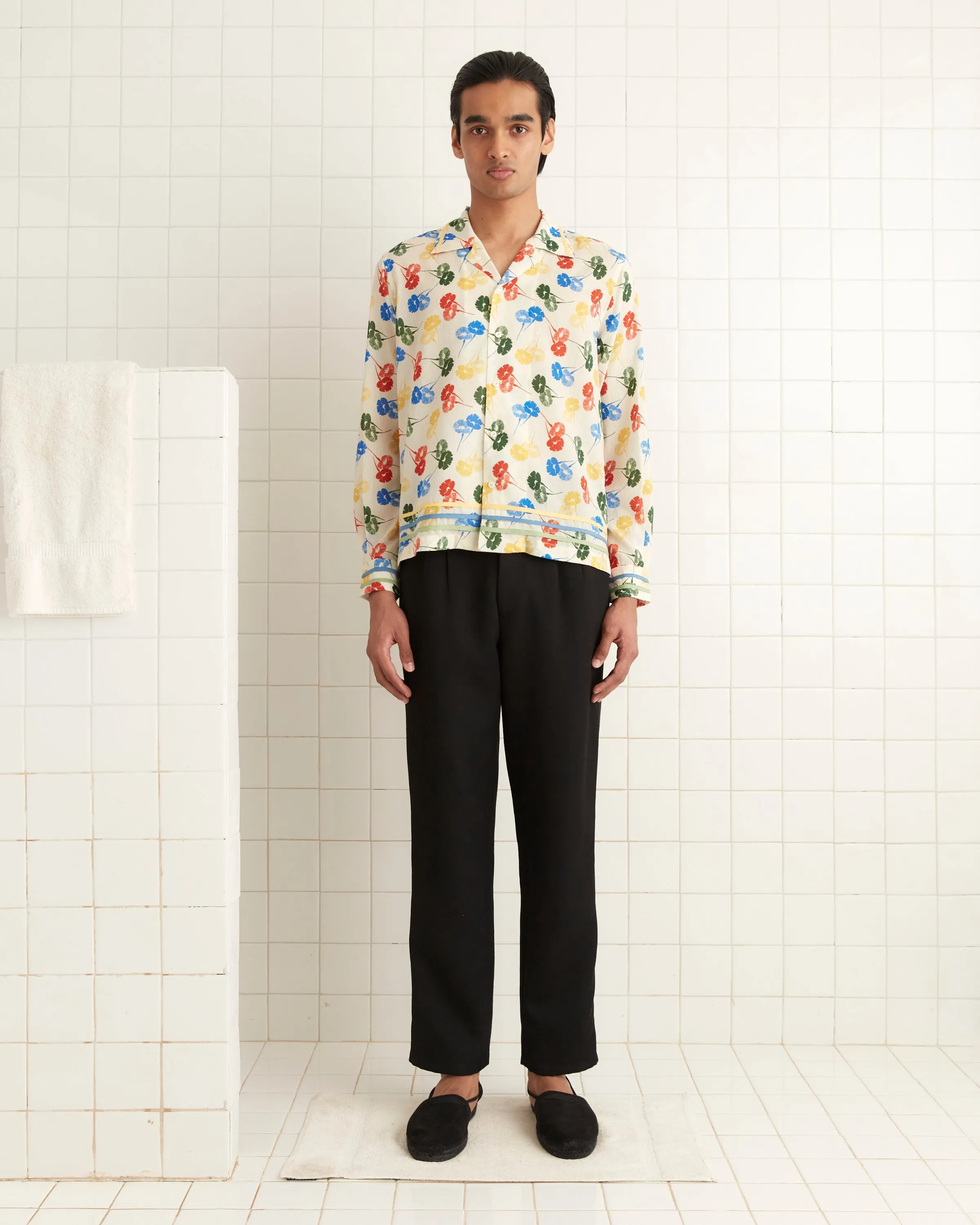 Flower Stamp Long Sleeve Shirt sold by BODE