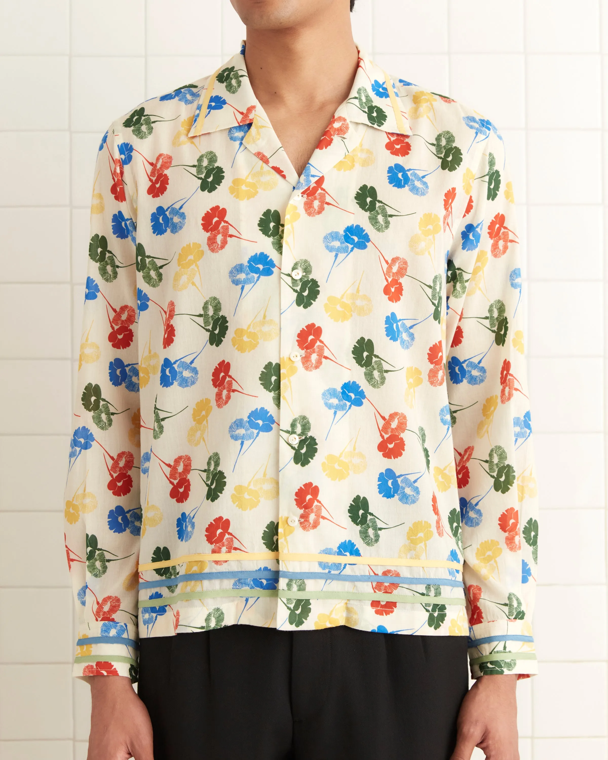 Flower Stamp Long Sleeve Shirt sold by BODE product image thumbnail 2