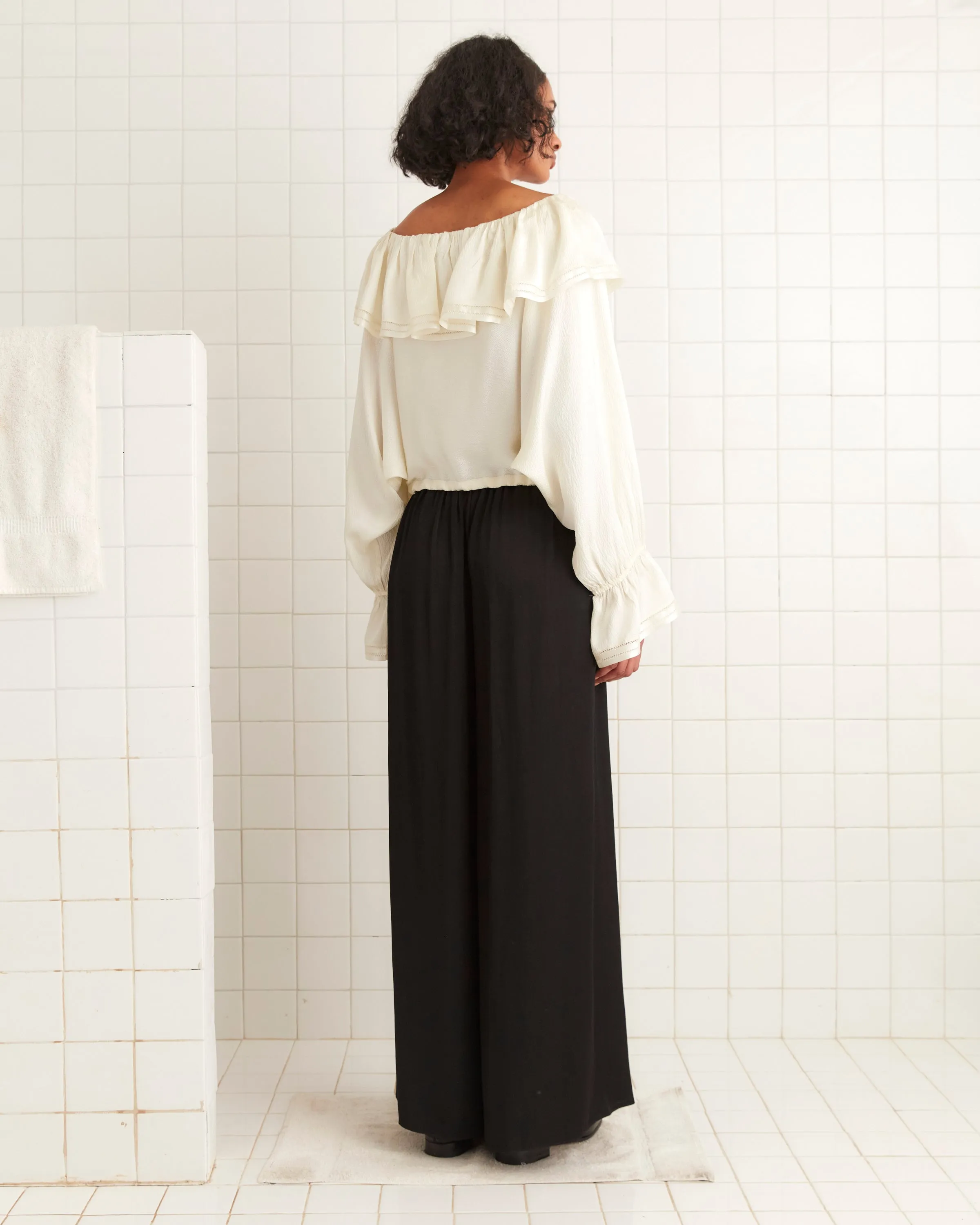 Satin Claret Blouse - White sold by BODE product image thumbnail 3