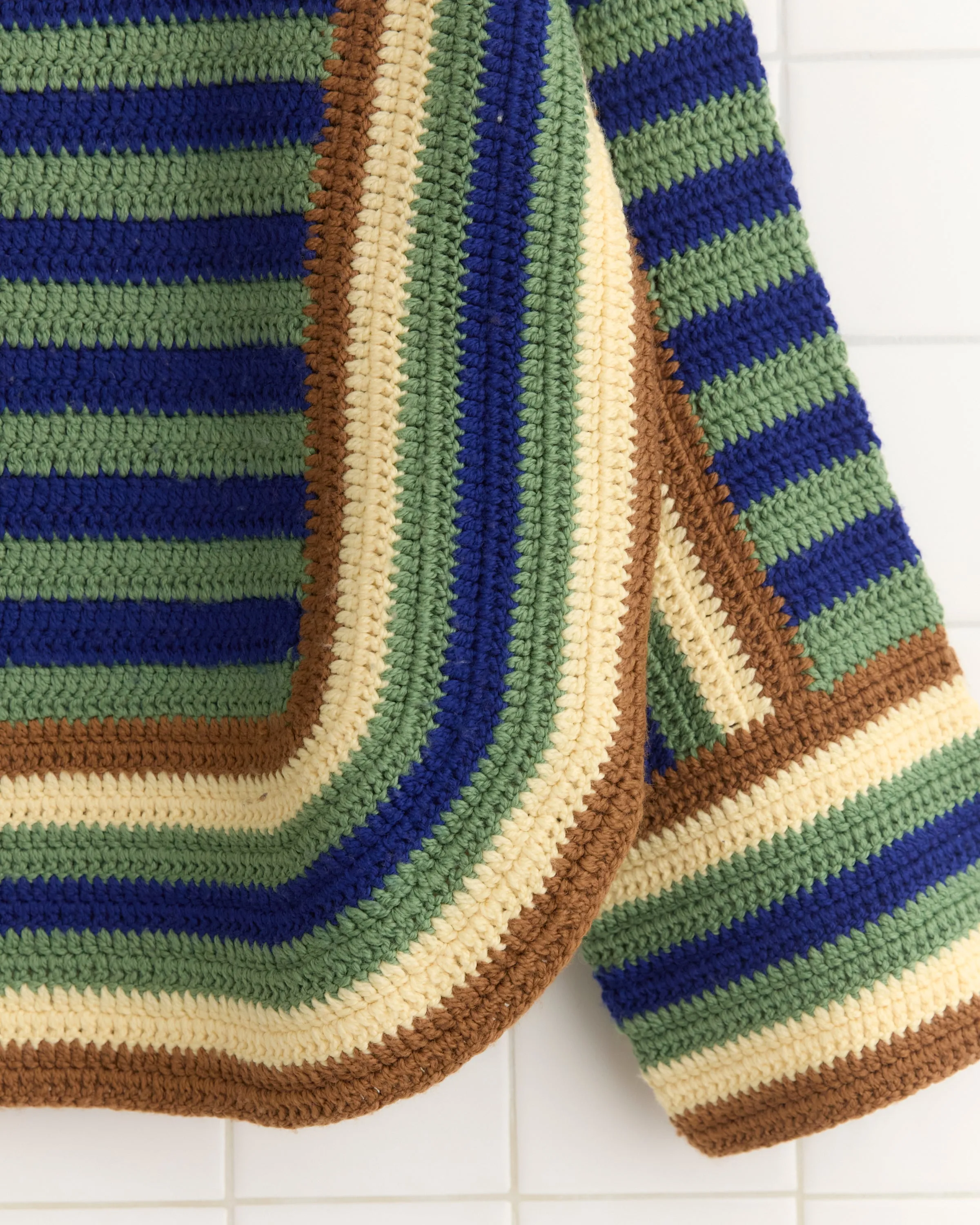 Crochet Four-Stripe Sweater - Green sold by BODE product image thumbnail 2