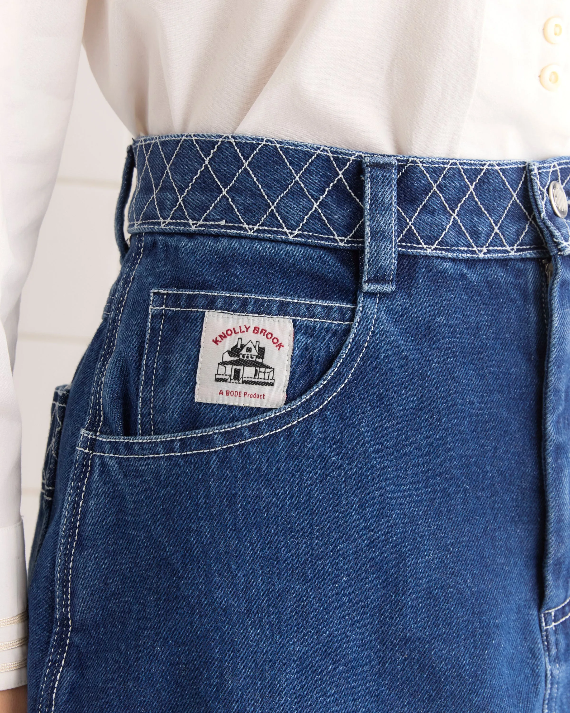 Embroidered Denim Skirt sold by BODE product image thumbnail 3