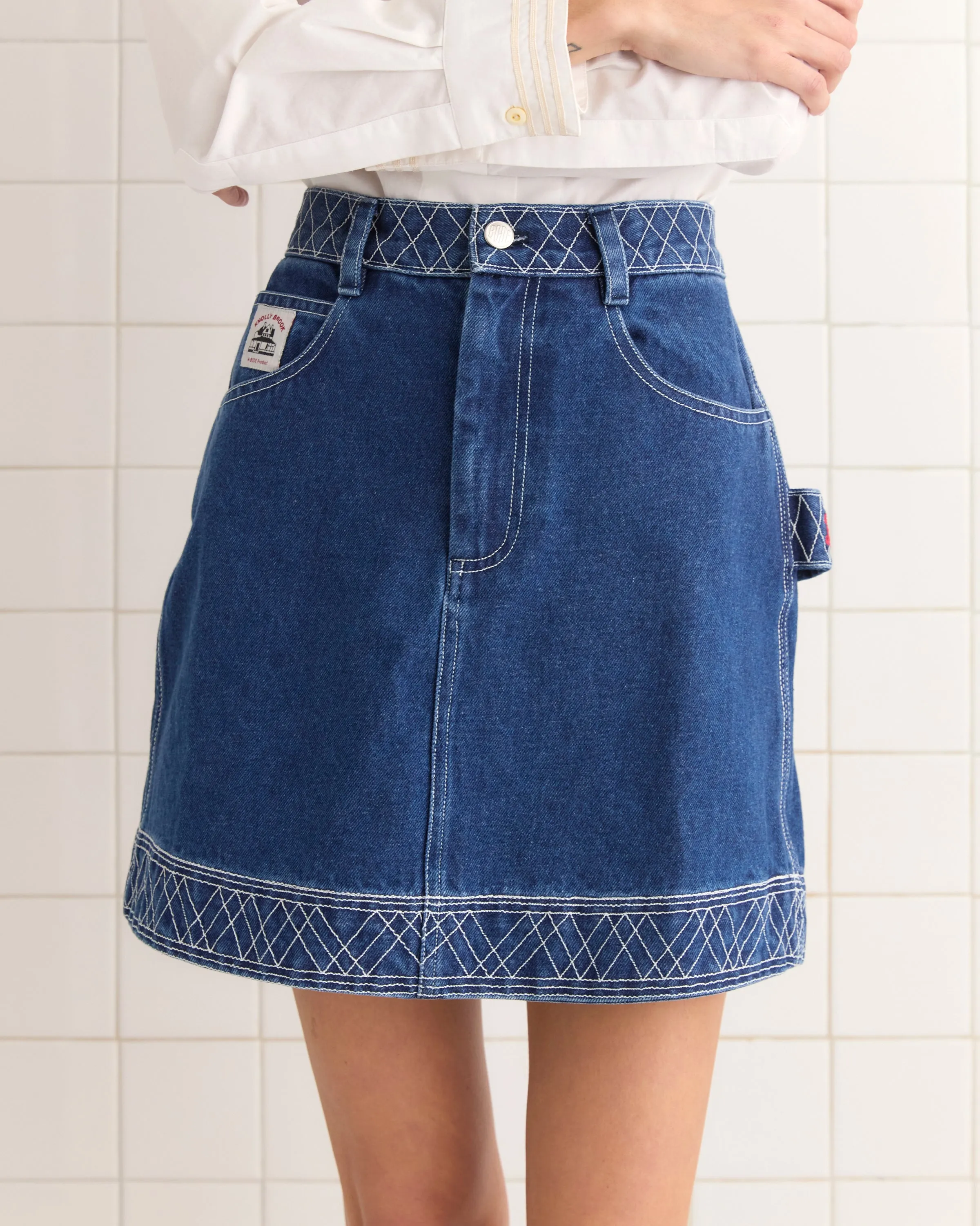 Embroidered Denim Skirt sold by BODE product image thumbnail 2