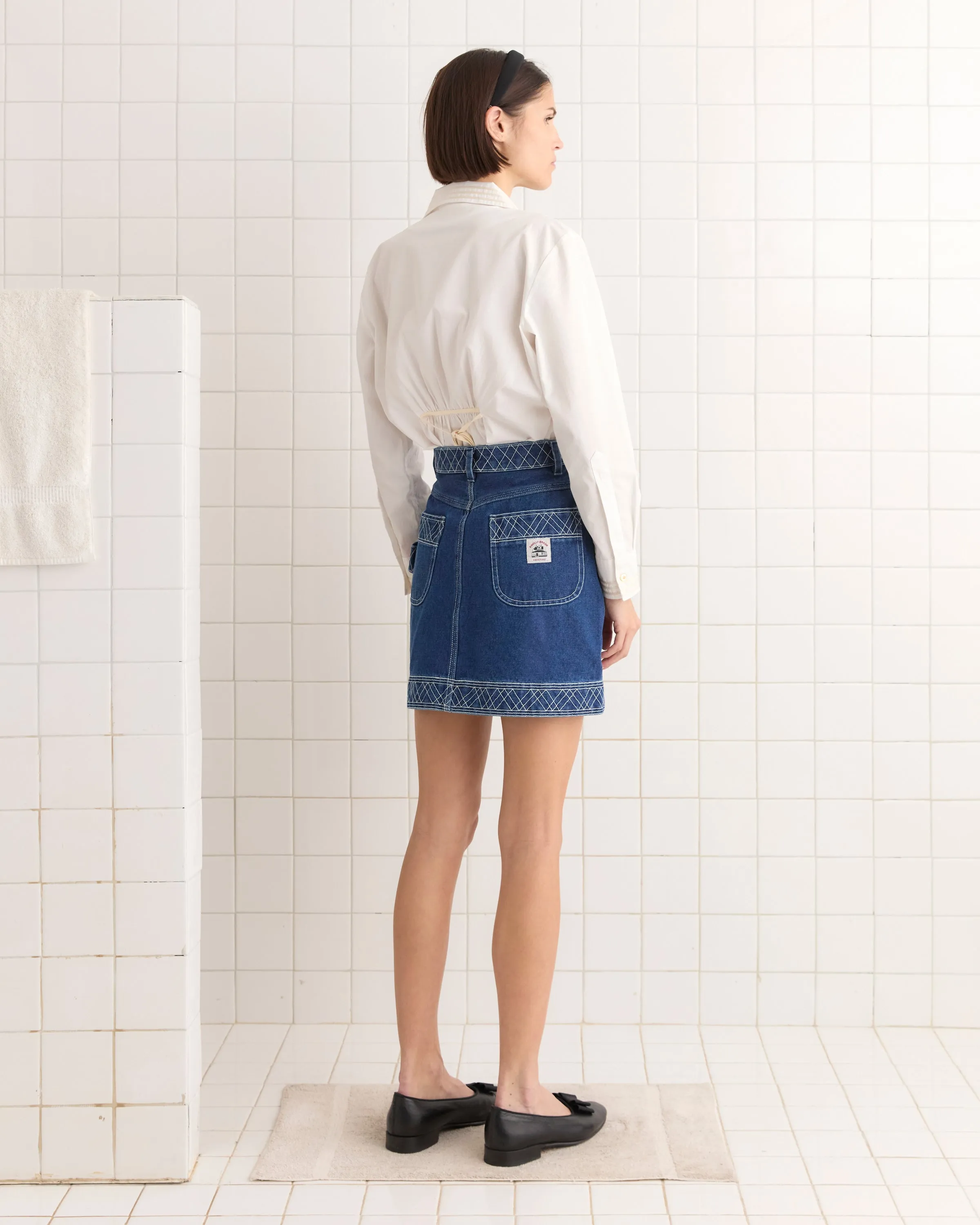Embroidered Denim Skirt sold by BODE product image thumbnail 5