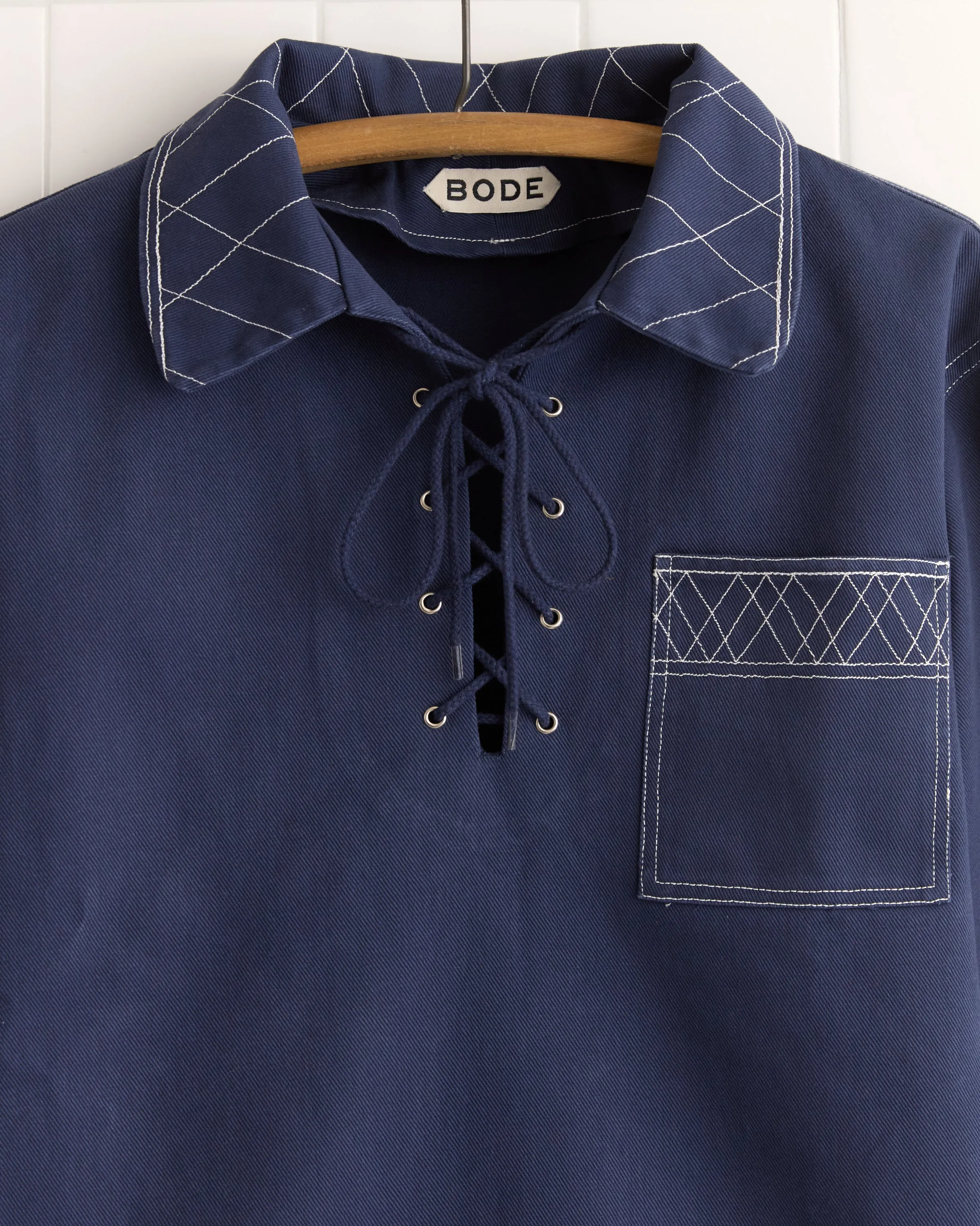 Embroidered Knolly Brook Pullover - Indigo sold by BODE product image thumbnail 2