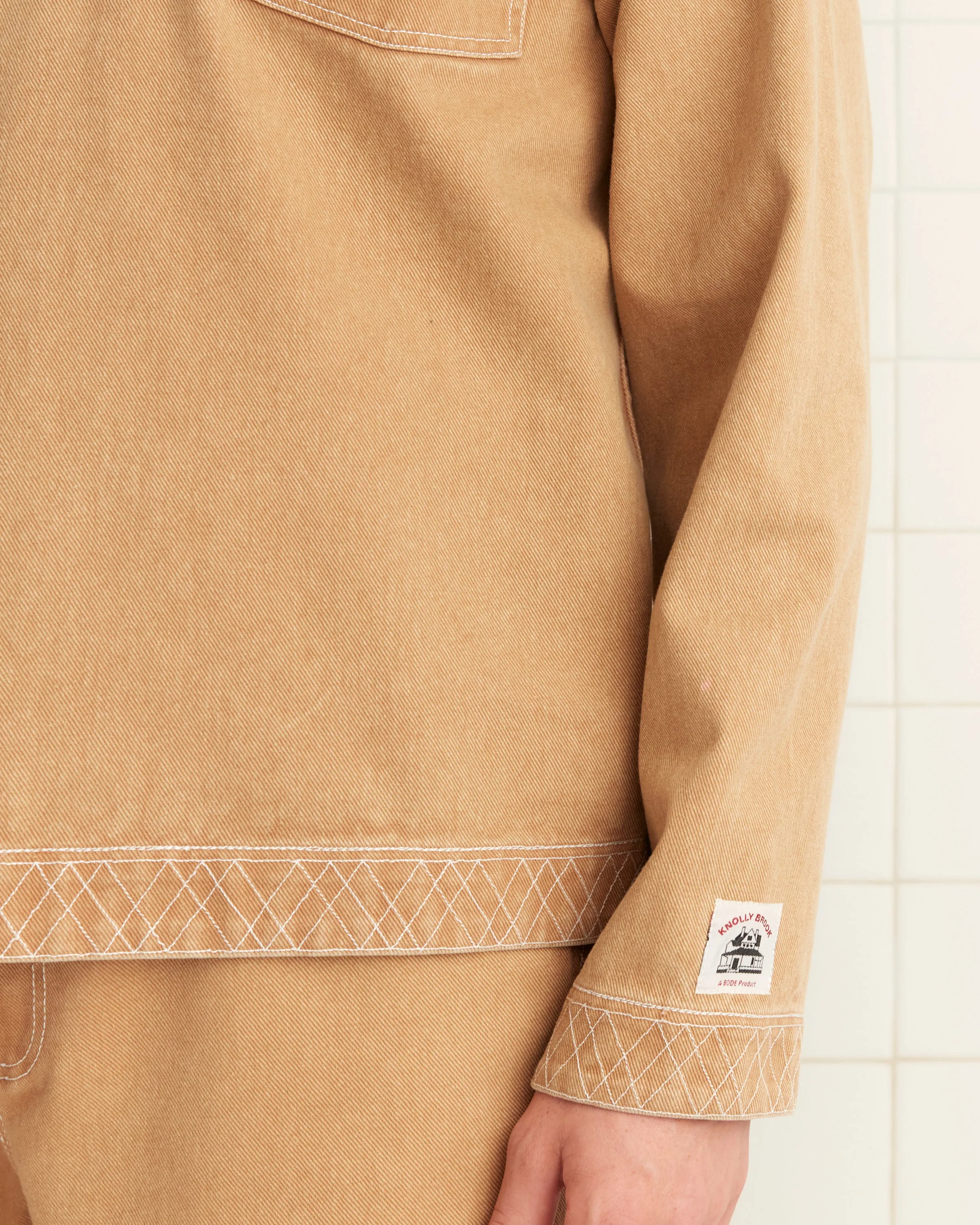Embroidered Knolly Brook Pullover - Brown sold by BODE product image thumbnail 3