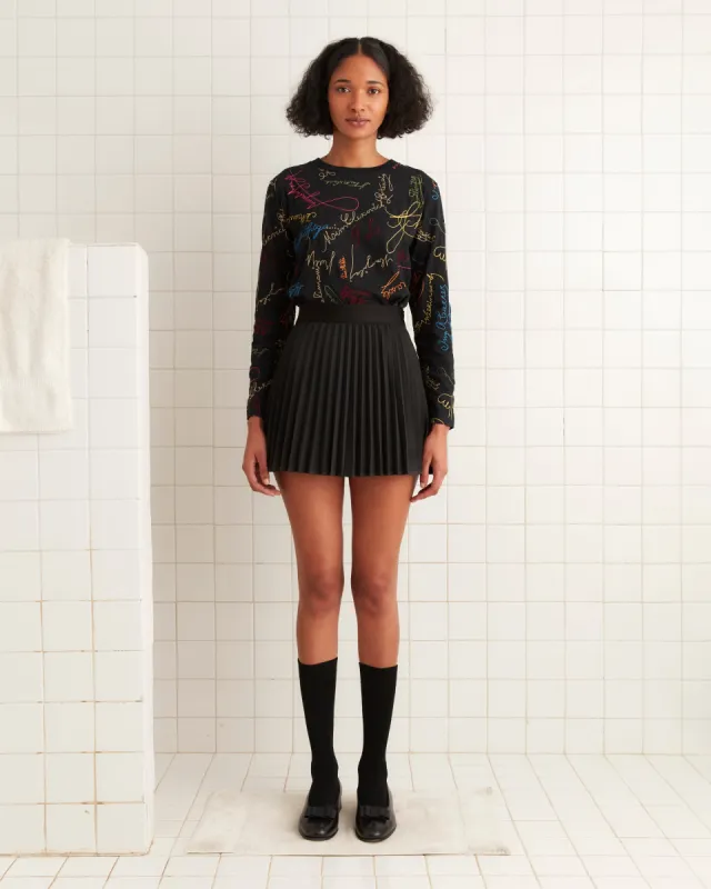 Court Skirt - Black sold by BODE