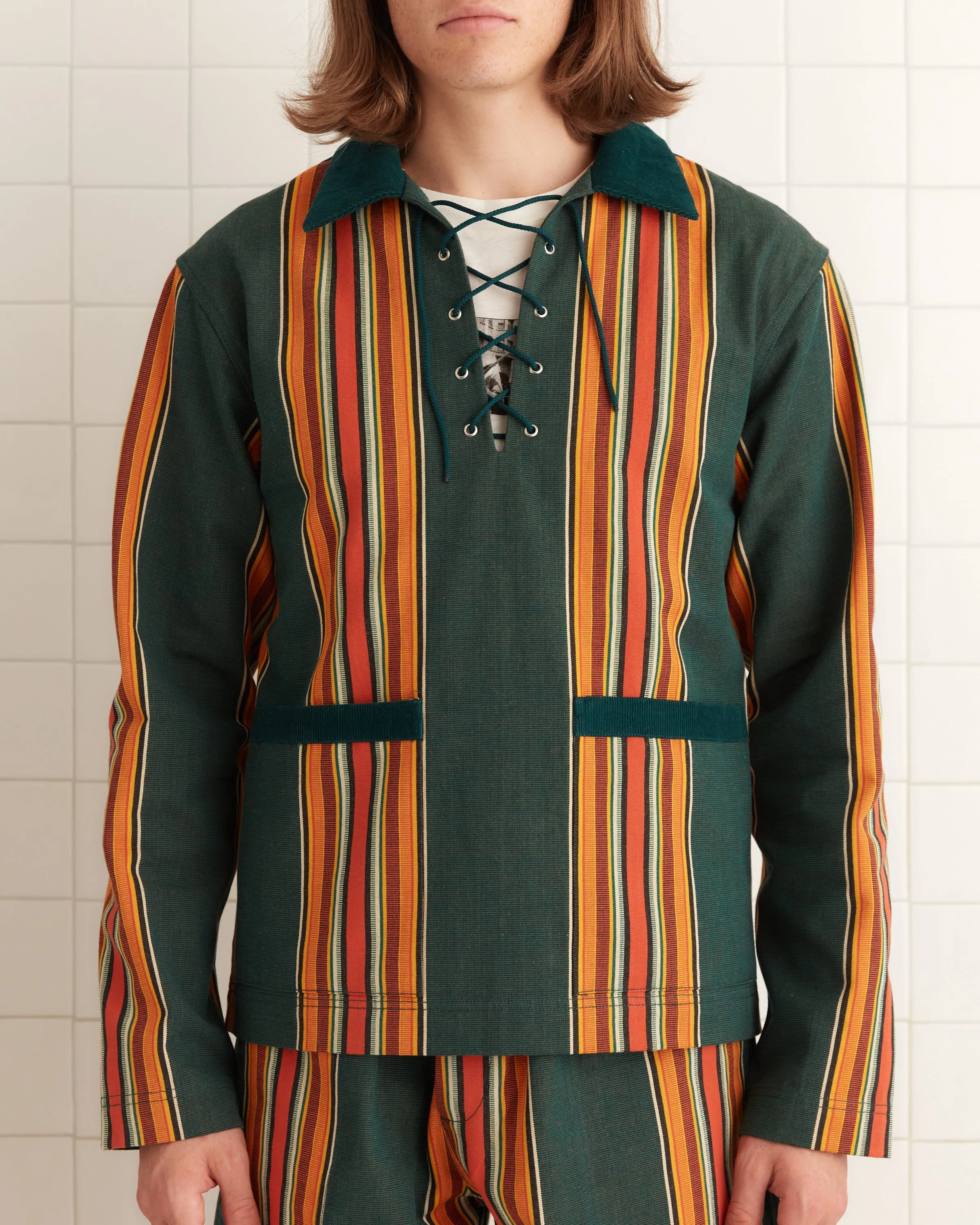 Parakeet Stripe Pullover sold by BODE product image thumbnail 2