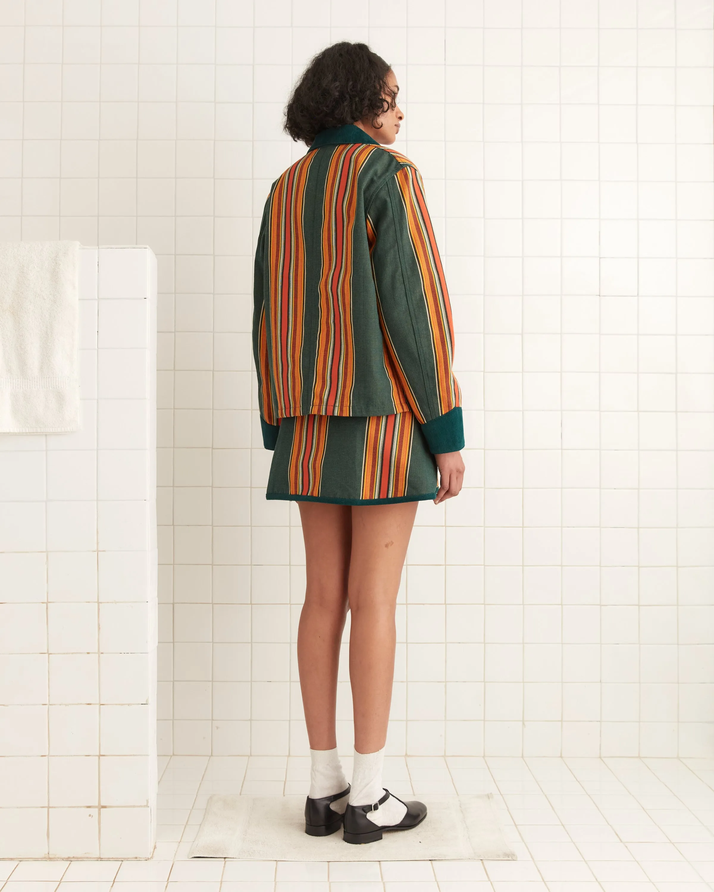 Parakeet Stripe Craft Jacket sold by BODE product image thumbnail 3