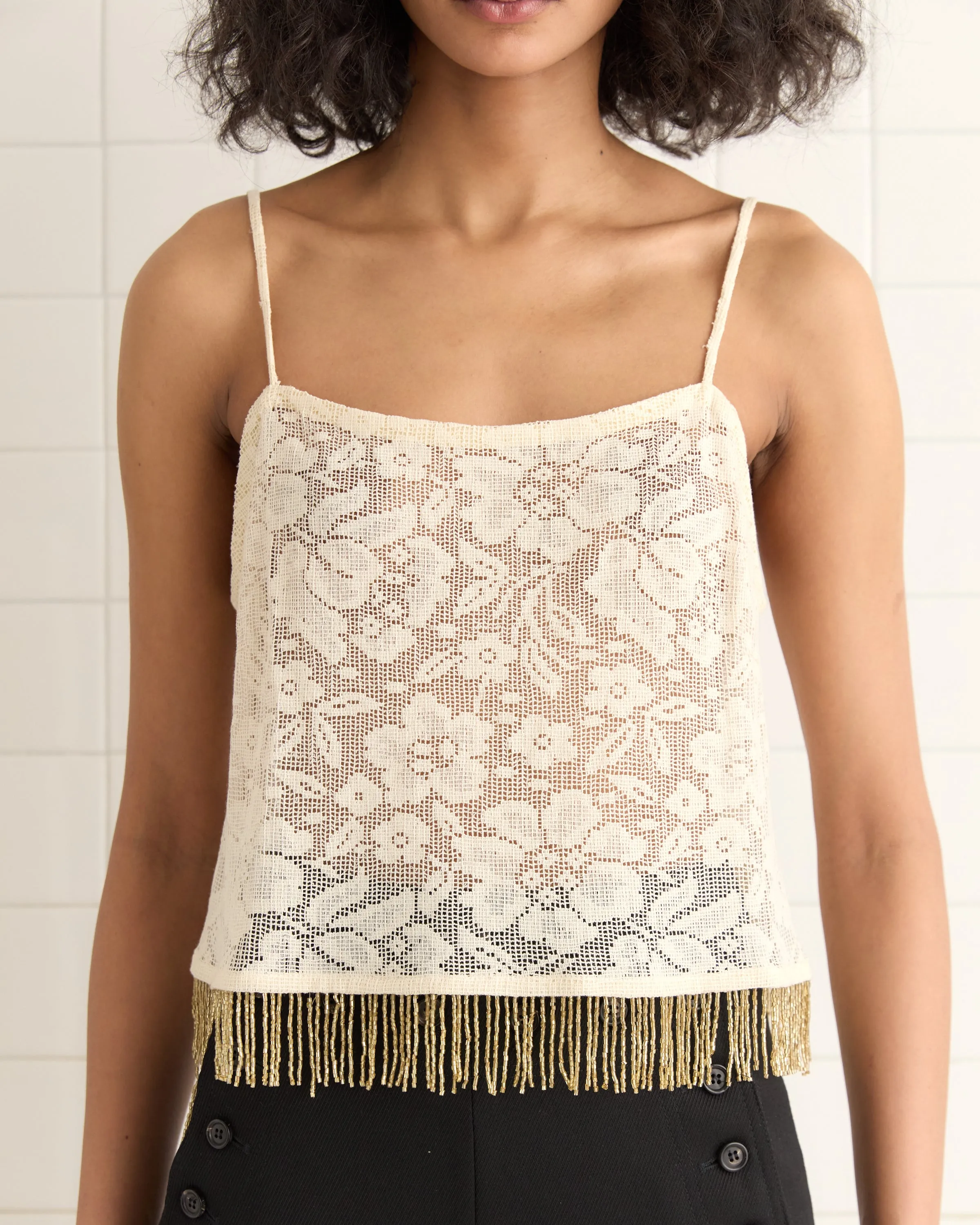 Ivory Peony Tank - S sold by BODE product image thumbnail 2