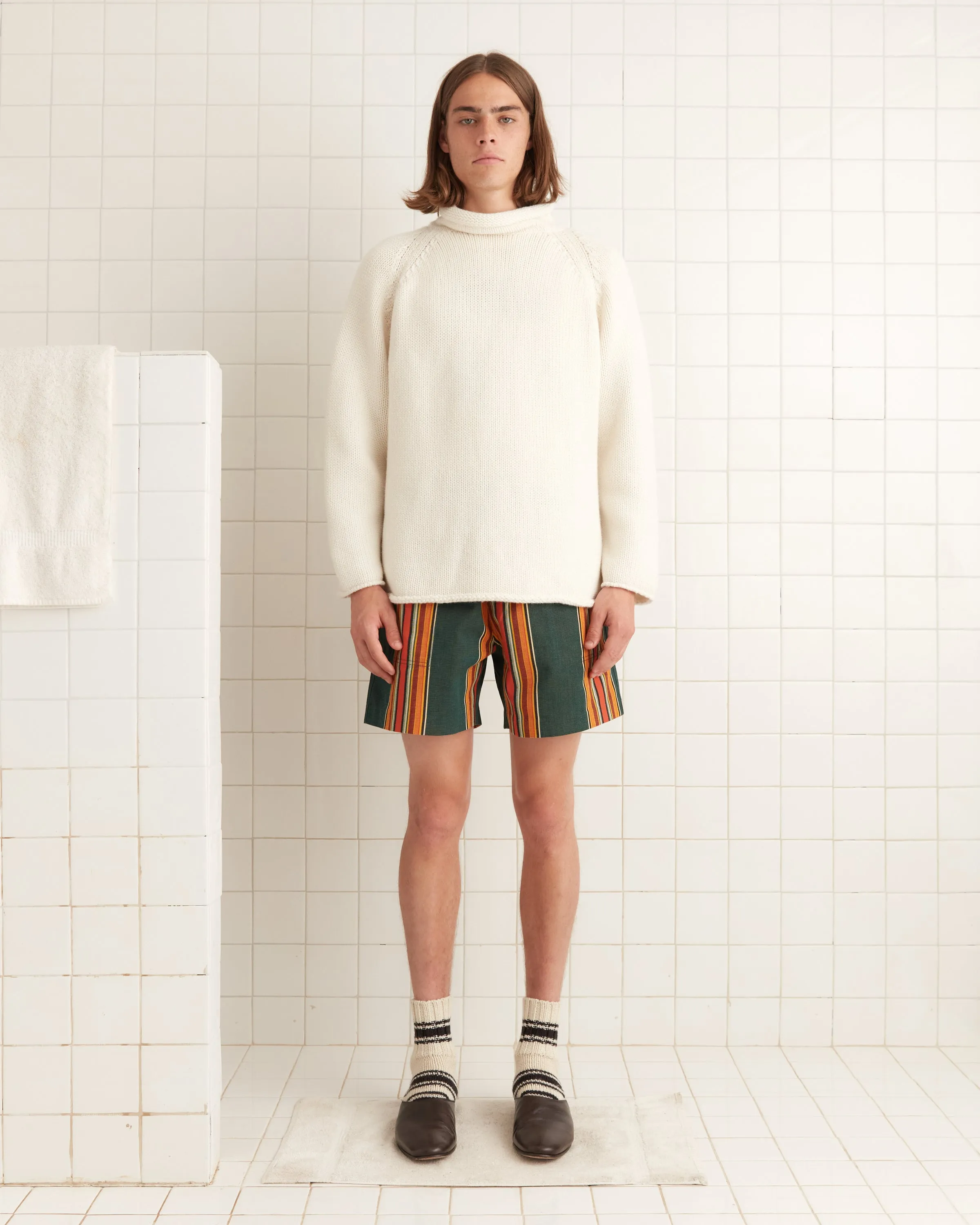 Parakeet Stripe Shorts sold by BODE