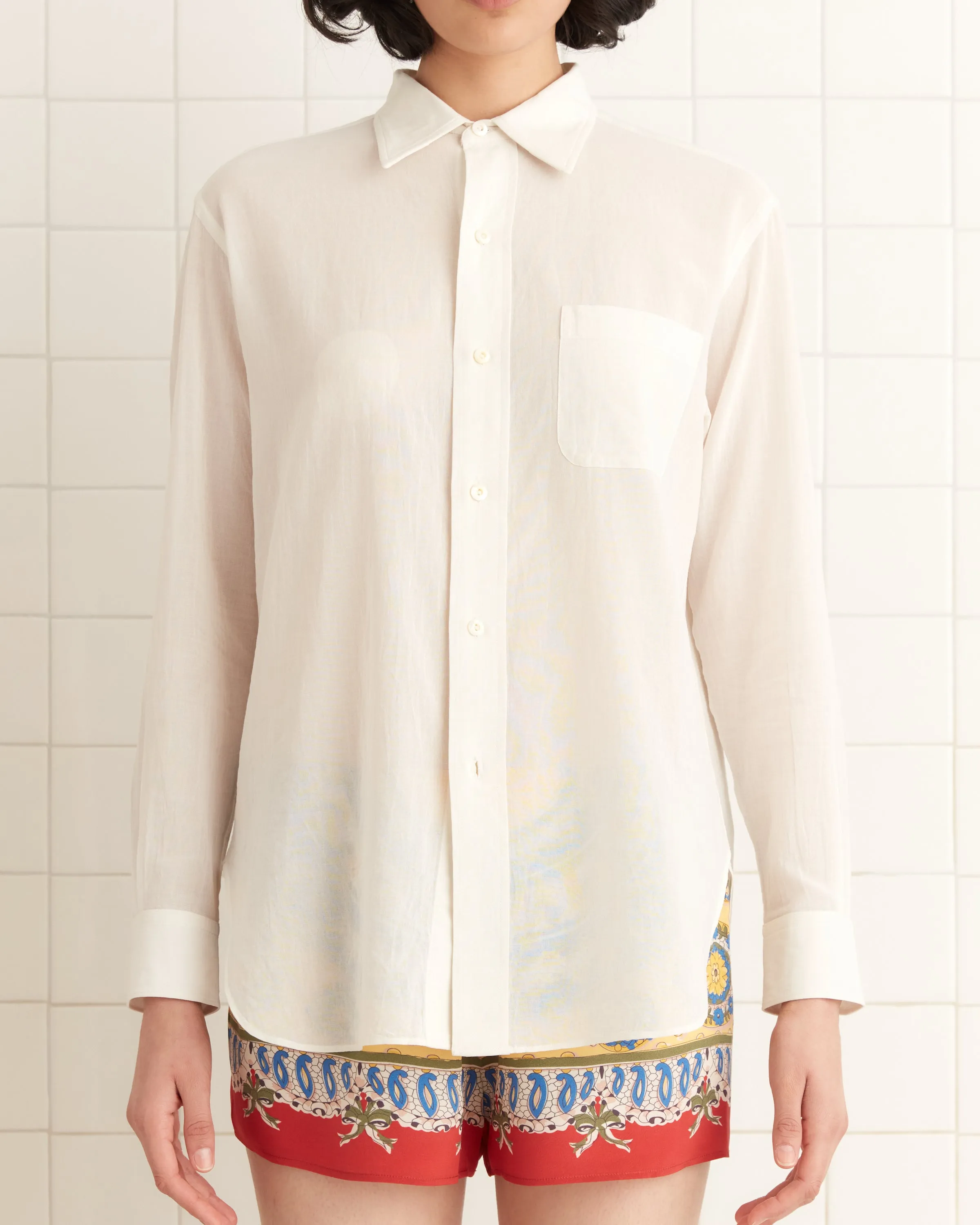 Voile Murray Shirt - Cream sold by BODE product image thumbnail 2