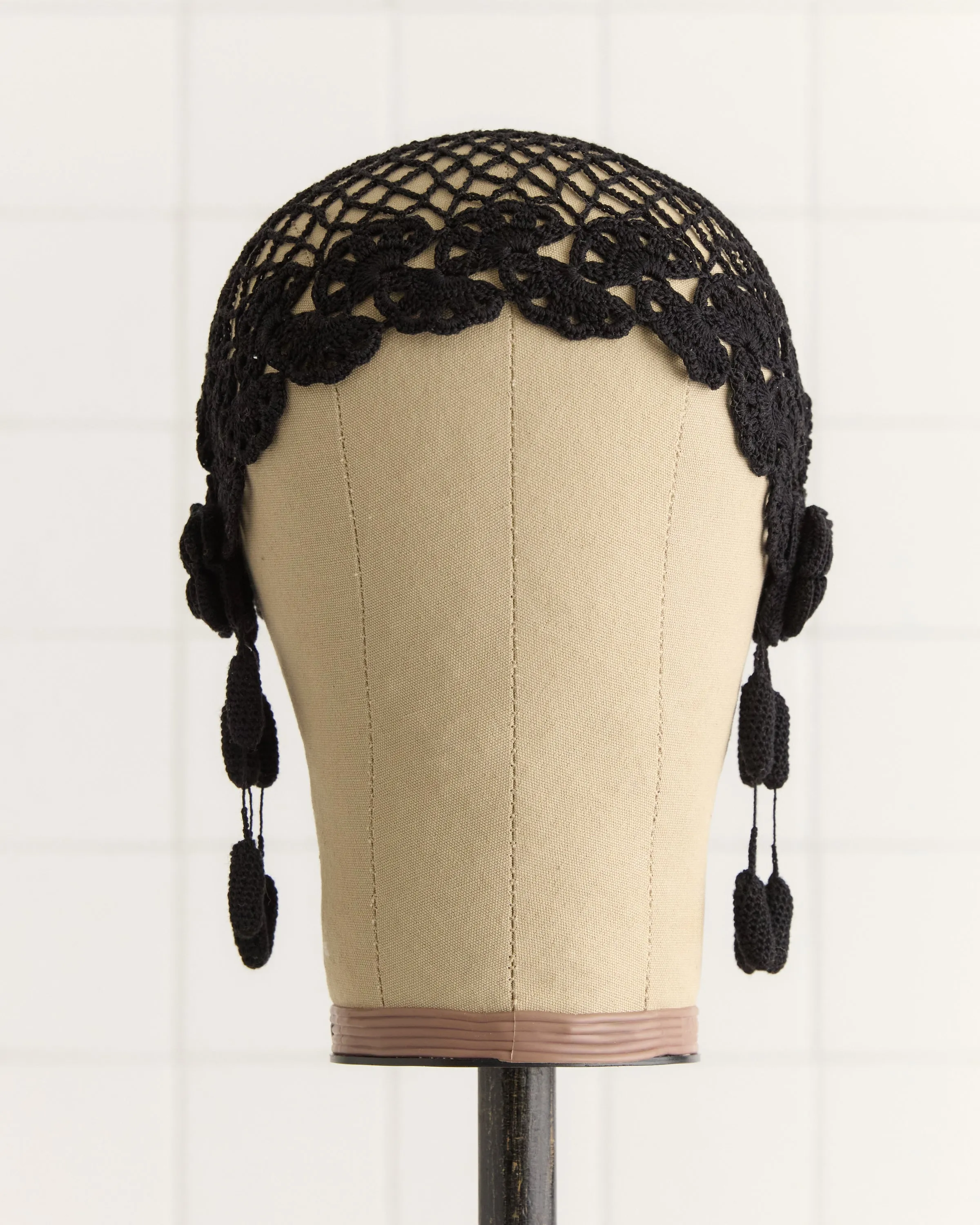 Blossom Crochet Cap - Black sold by BODE product image thumbnail 3