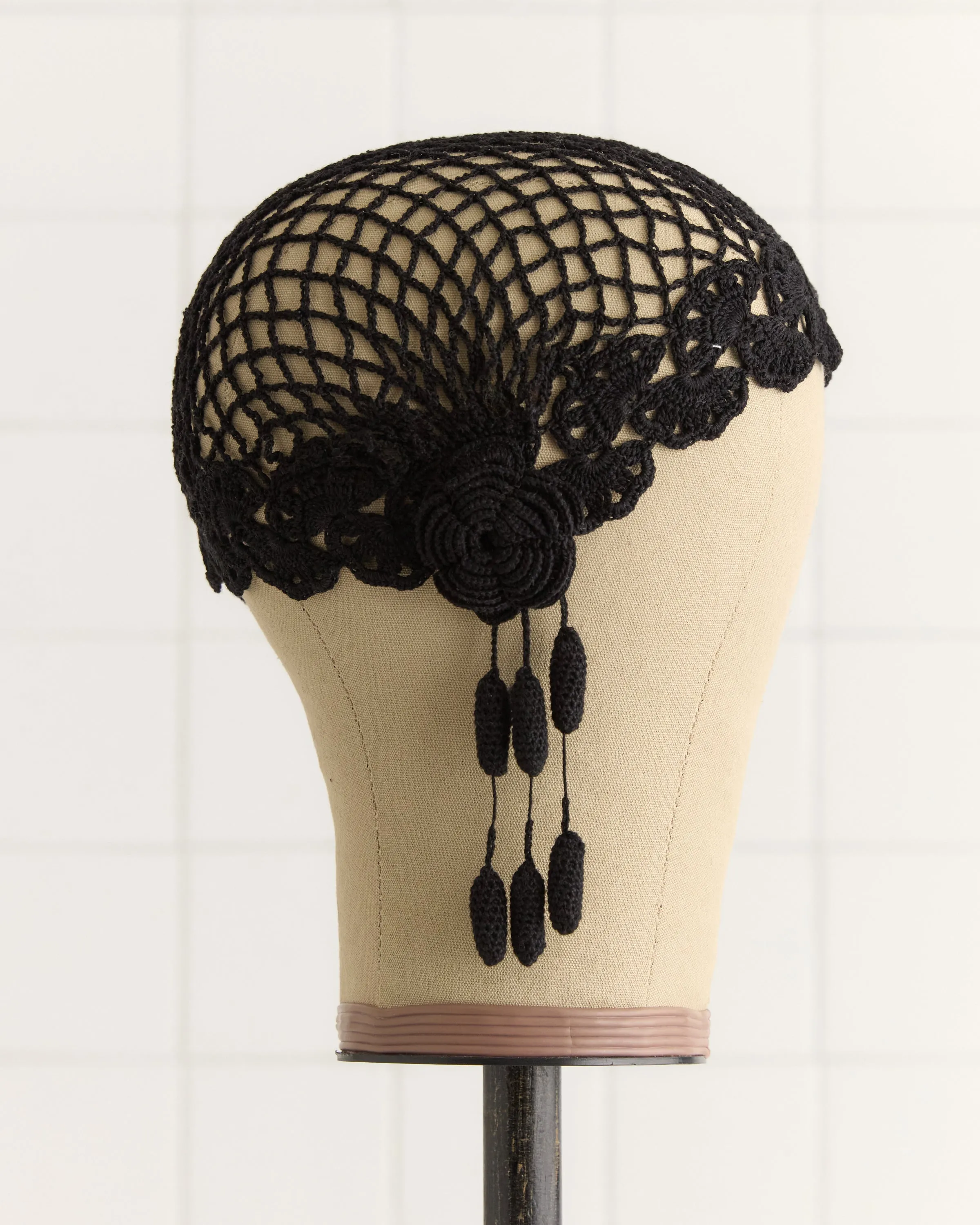 Blossom Crochet Cap - Black sold by BODE product image thumbnail 2