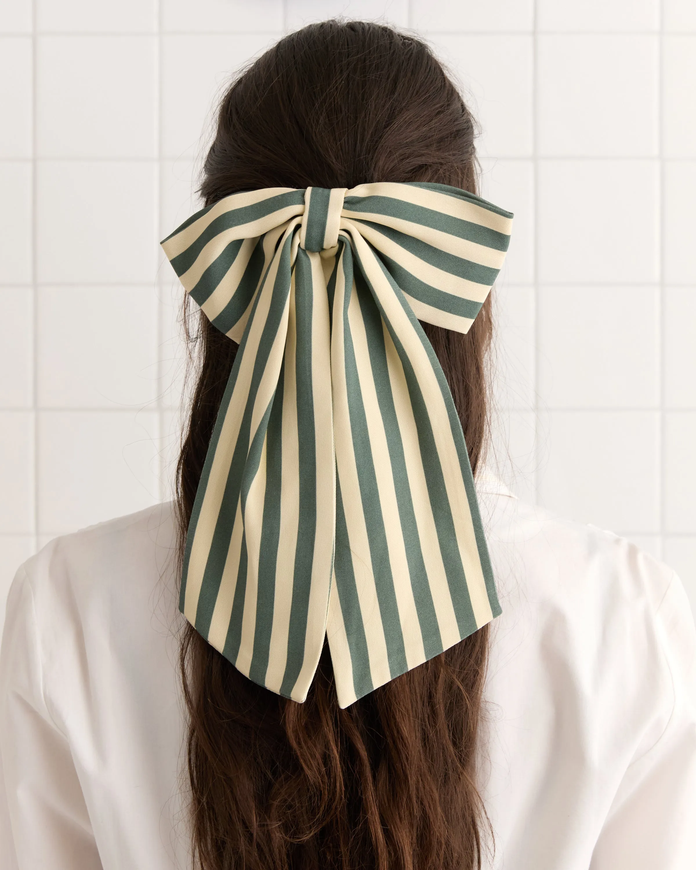 Soda Stripe Bow Barrette sold by BODE product image thumbnail 3