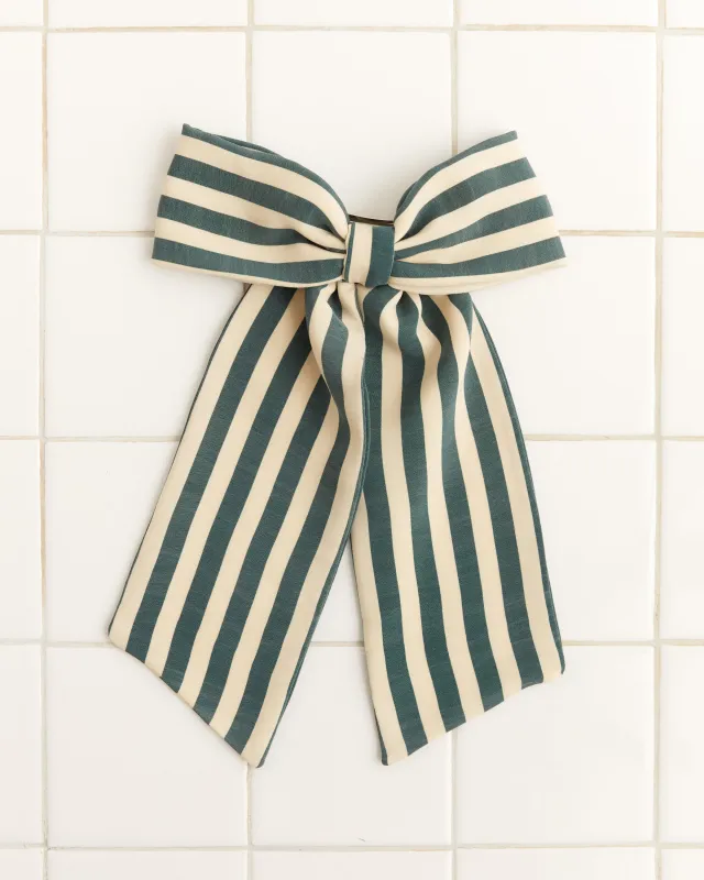 Soda Stripe Bow Barrette sold by BODE