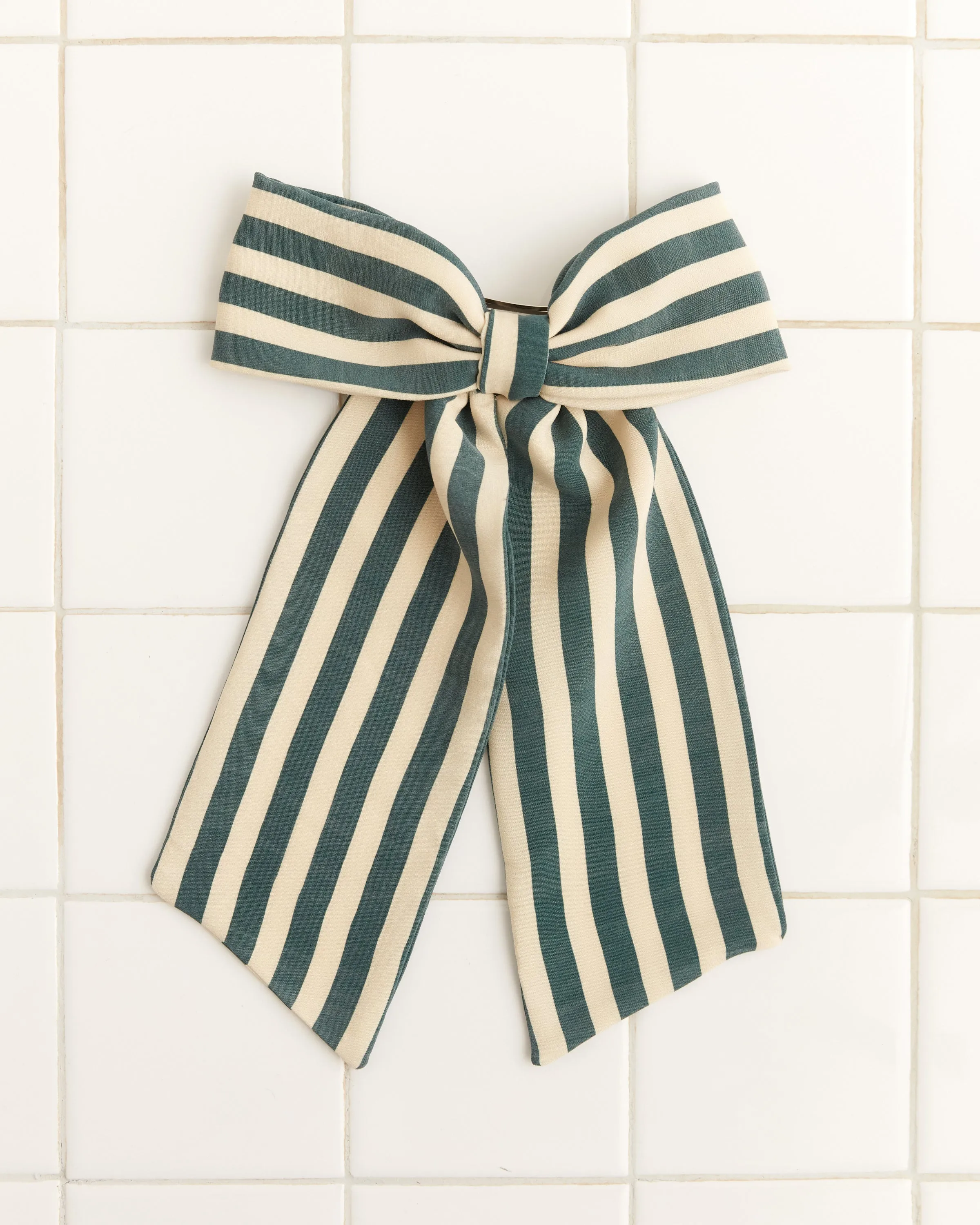 Soda Stripe Bow Barrette sold by BODE