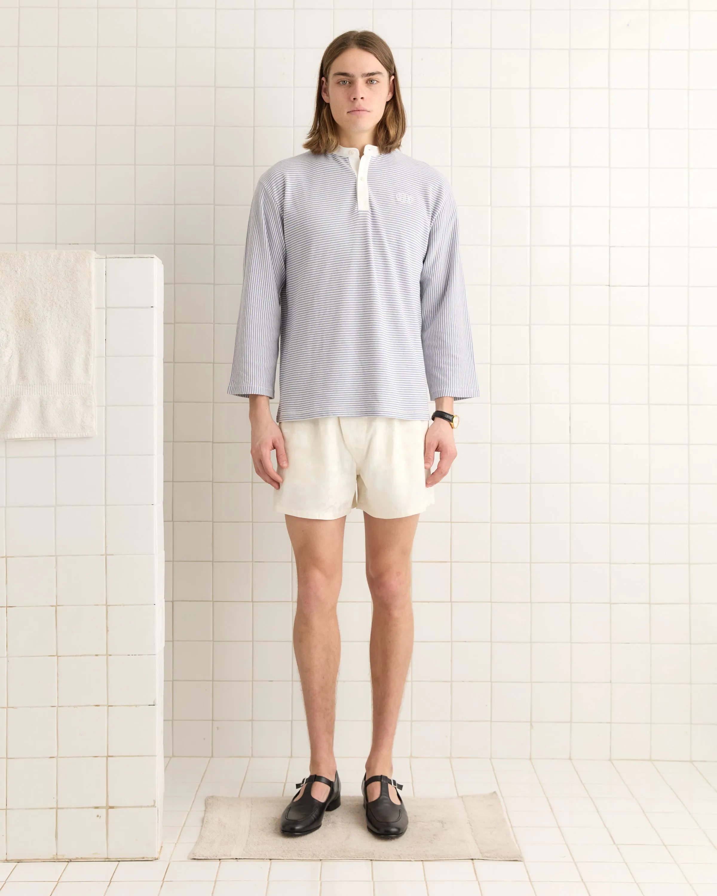 Newton Stripe Polo - Blue sold by BODE