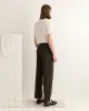 Lightweight Linen Side-Buckle Trousers - Brown/Black sold by BODE