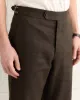 Lightweight Linen Side-Buckle Trousers - Brown/Black sold by BODE