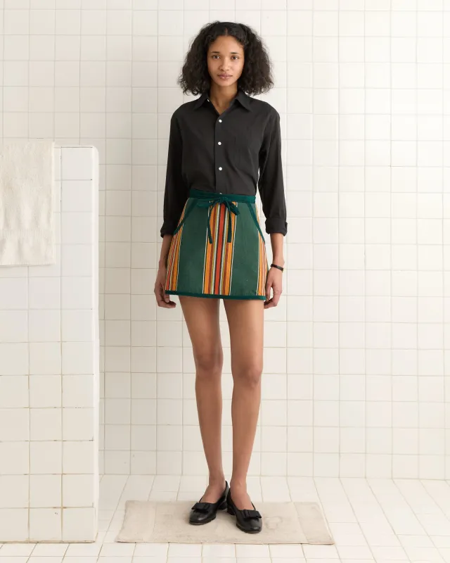 Parakeet Stripe Skirt sold by BODE