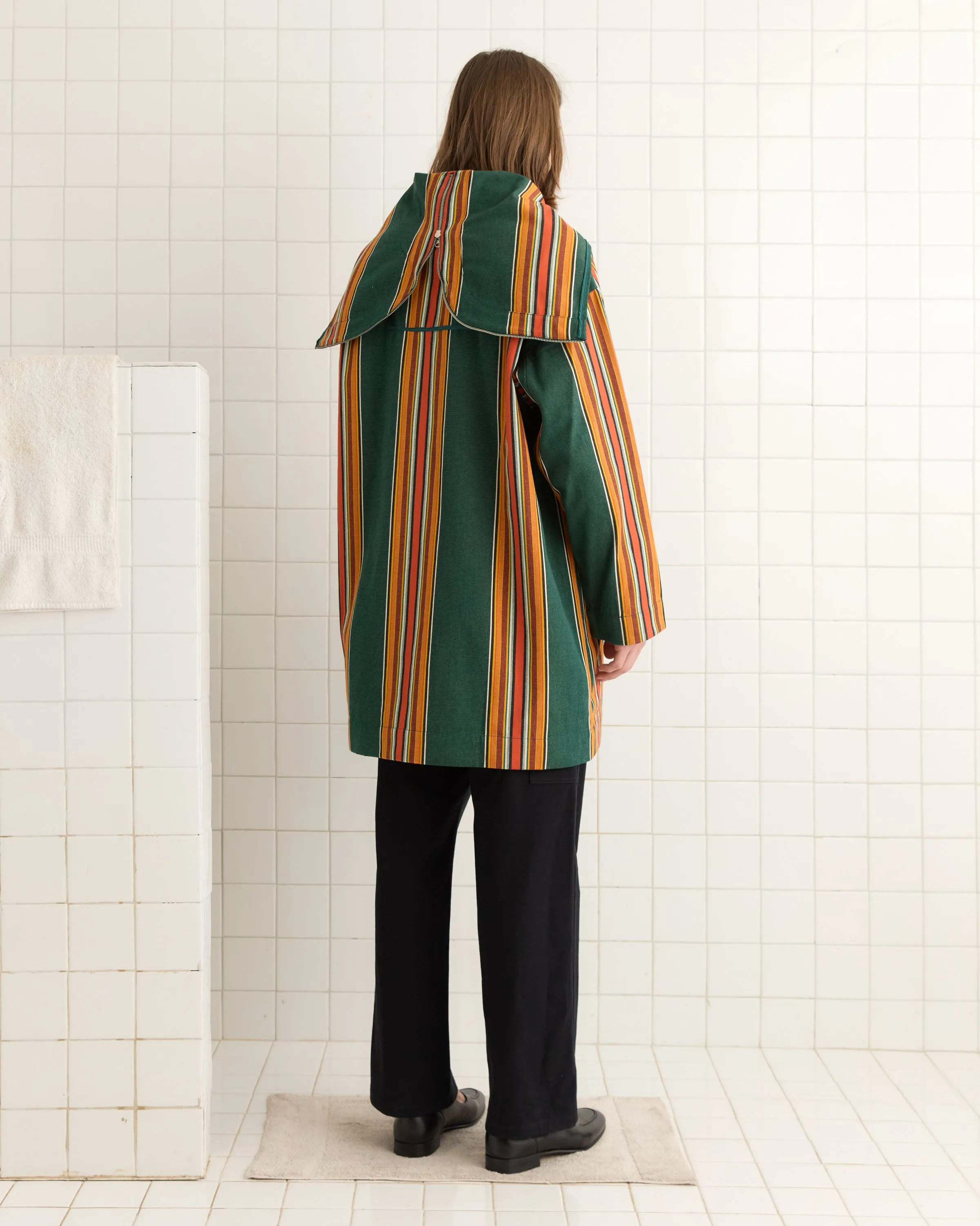 Parakeet Stripe Sideline Coat sold by BODE product image thumbnail 3