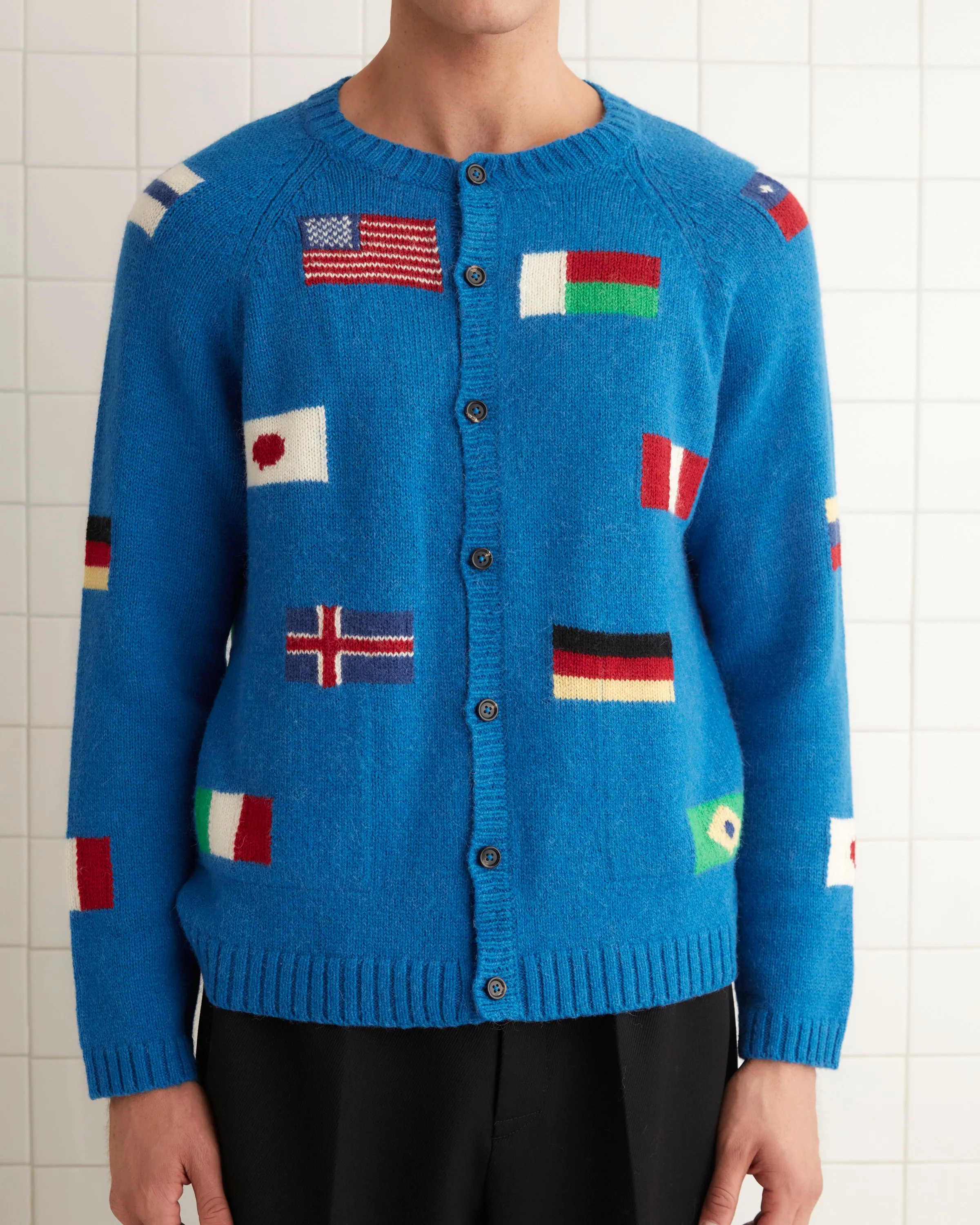 Round-the-World Cardigan - Blue sold by BODE product image thumbnail 2