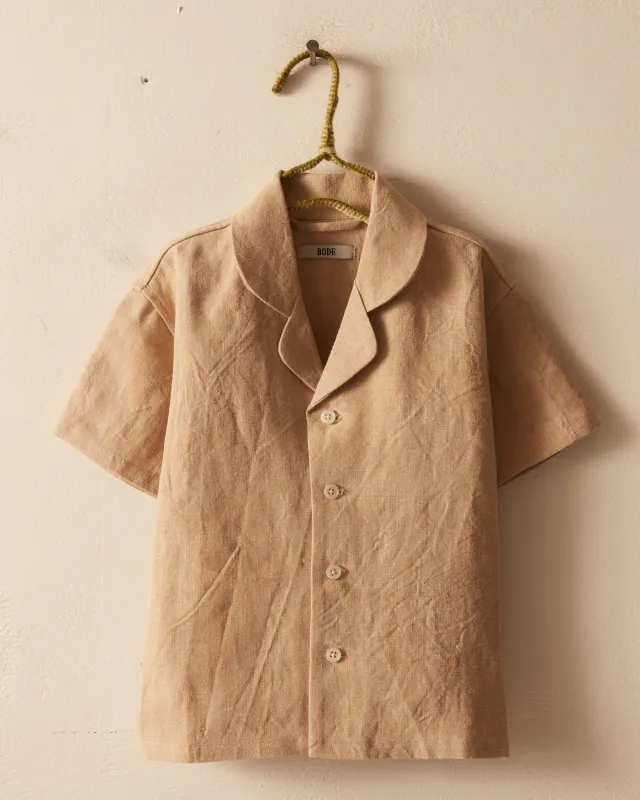 Aged Linen Kid's Shirt sold by BODE
