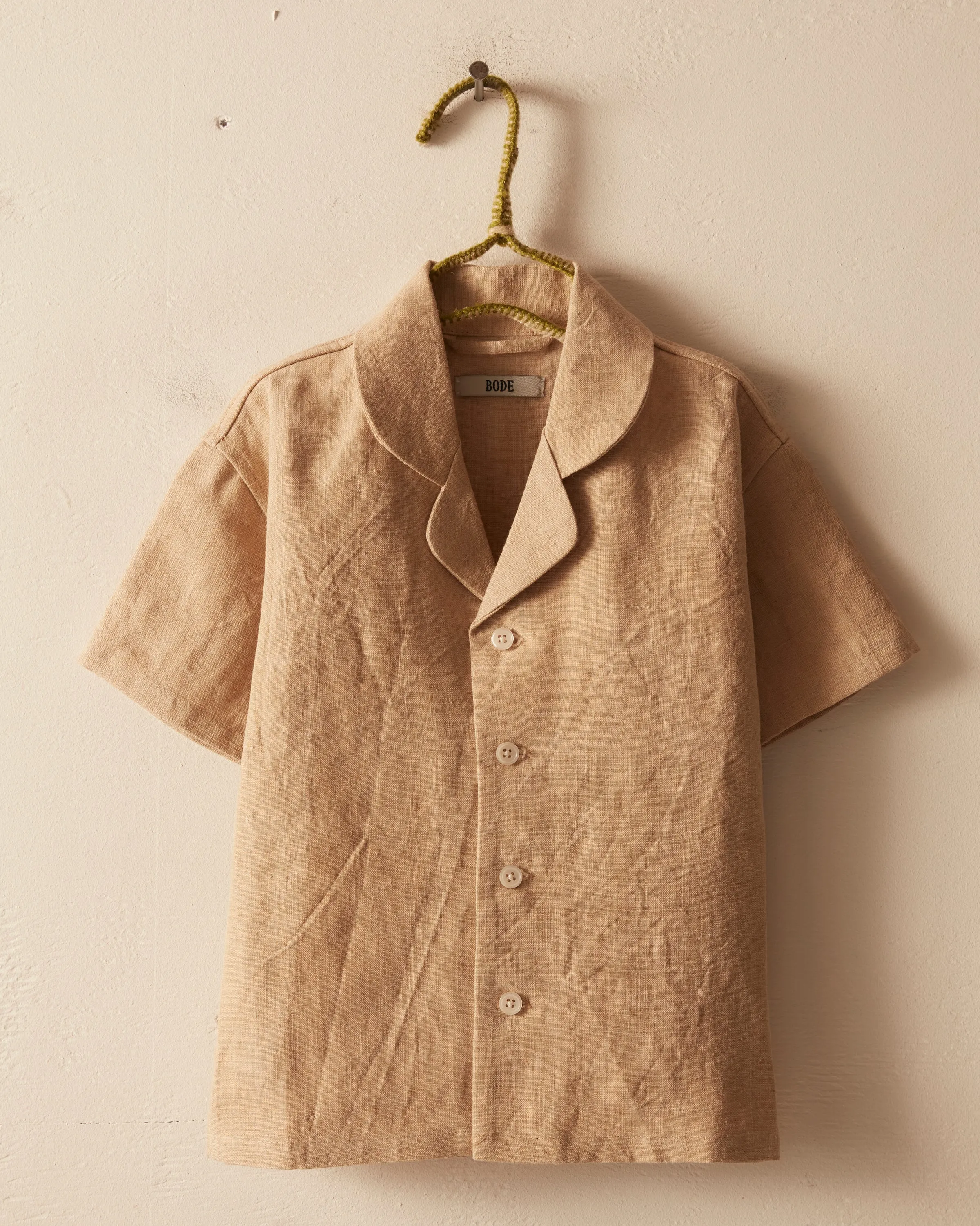 Aged Linen Kid's Shirt sold by BODE