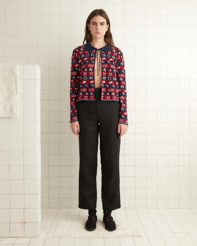 Sporting Jacquard Cardigan sold by BODE